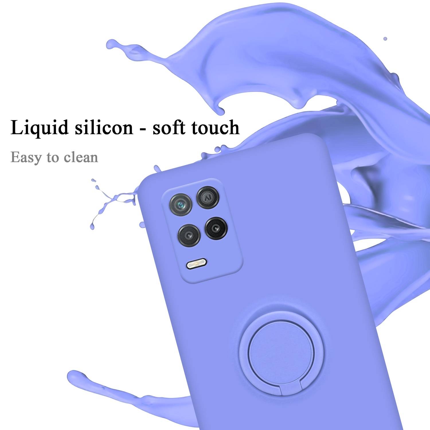 Cadorabo Hülle für Realme 8 5G / V13 / Q3 / Q3i / Narzo 30 5G Schutz Hülle in Lila Handyhülle TPU Etui Case Cover