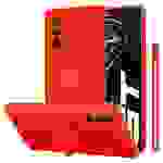 Cadorabo Hülle für Realme GT / GT Neo 2T / Q3 PRO Schutz Hülle in Rot Handyhülle TPU Etui Case Cover