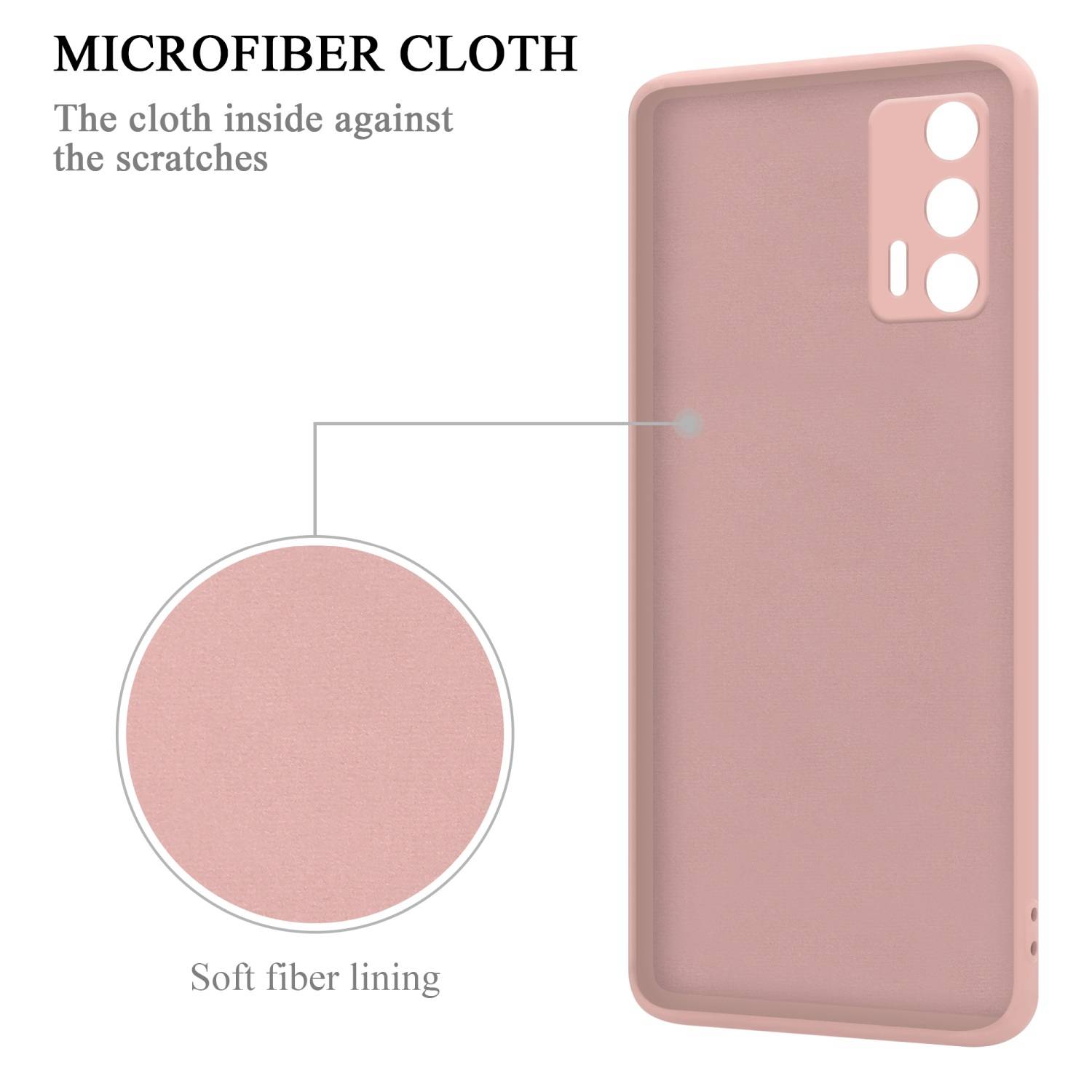 Cadorabo Hülle für Realme GT / GT Neo 2T / Q3 PRO Schutz Hülle in Rosa Handyhülle TPU Etui Case Cover
