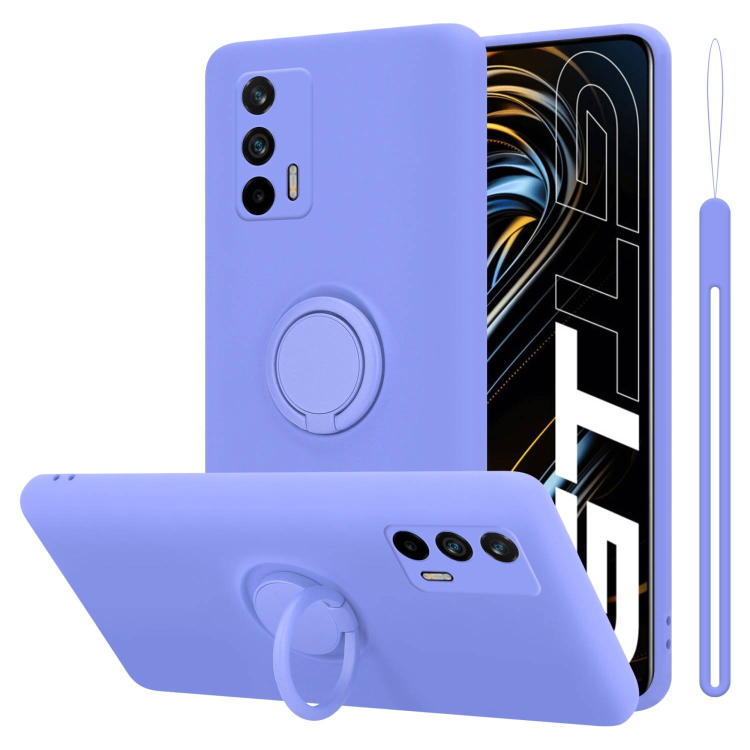 Cadorabo Hülle für Realme GT / GT Neo 2T / Q3 PRO Schutz Hülle in Lila Handyhülle TPU Etui Case Cover