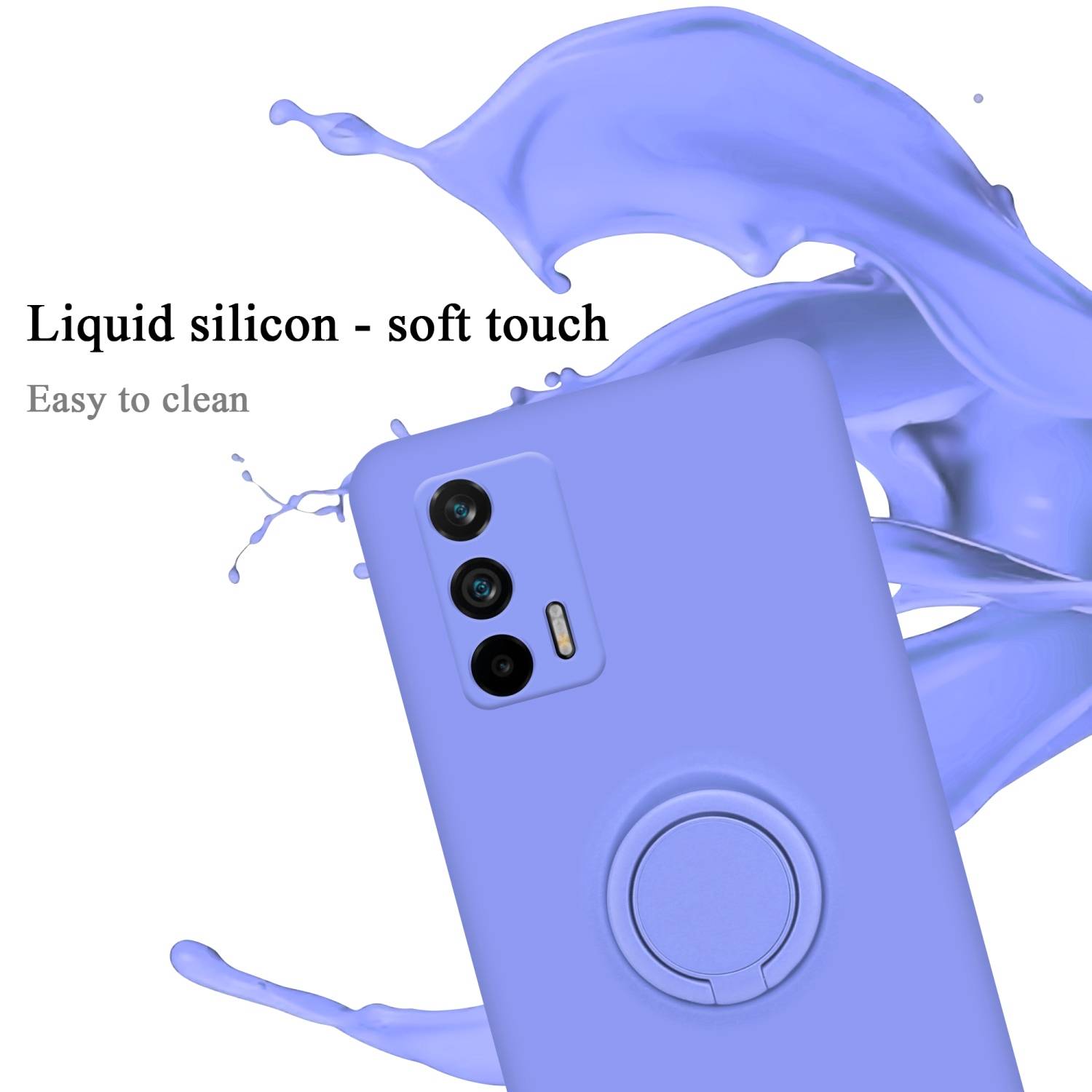 Cadorabo Hülle für Realme GT / GT Neo 2T / Q3 PRO Schutz Hülle in Lila Handyhülle TPU Etui Case Cover