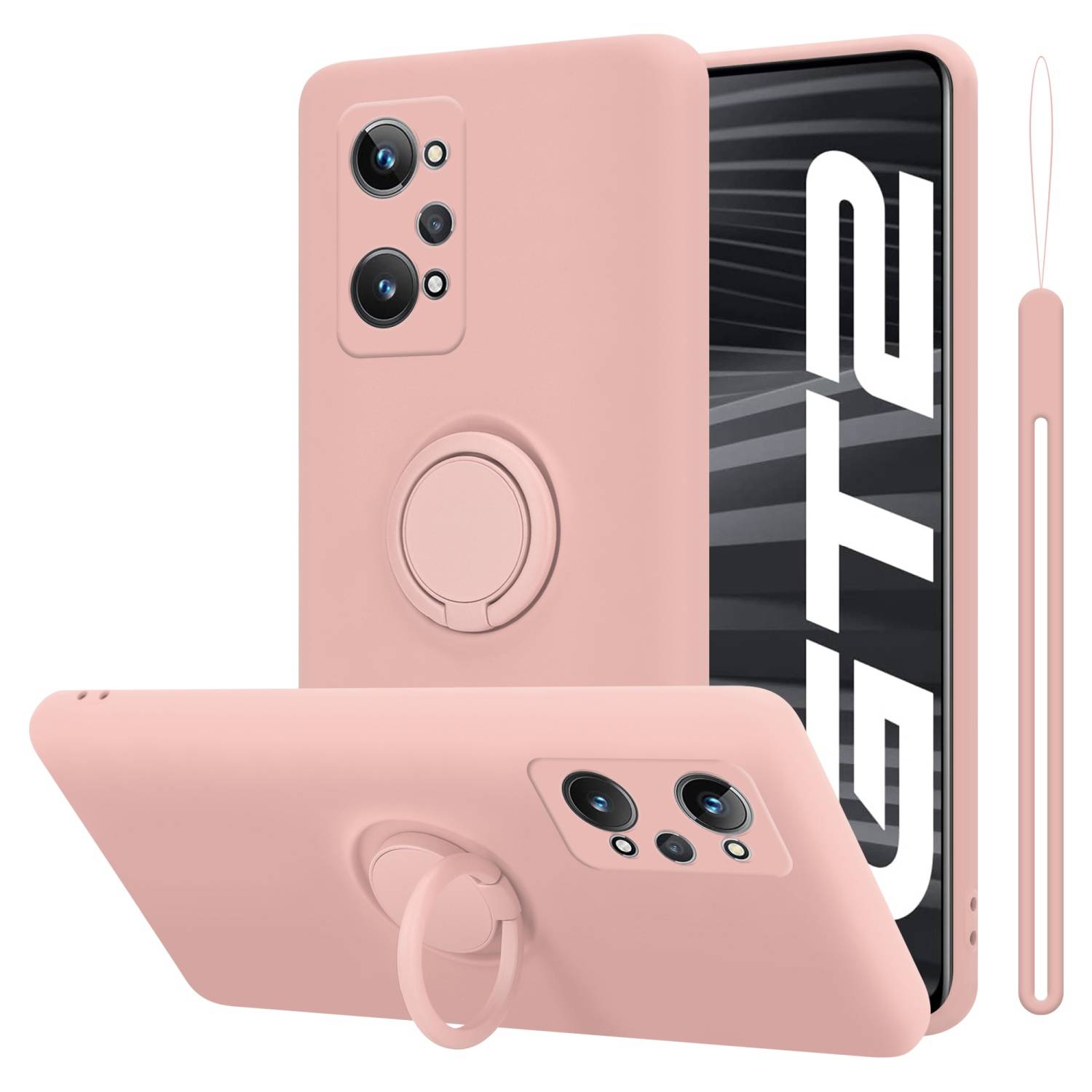 Cadorabo Hülle für Realme GT 2 / GT Neo 2 Schutz Hülle in Rosa Handyhülle TPU Etui Case Cover