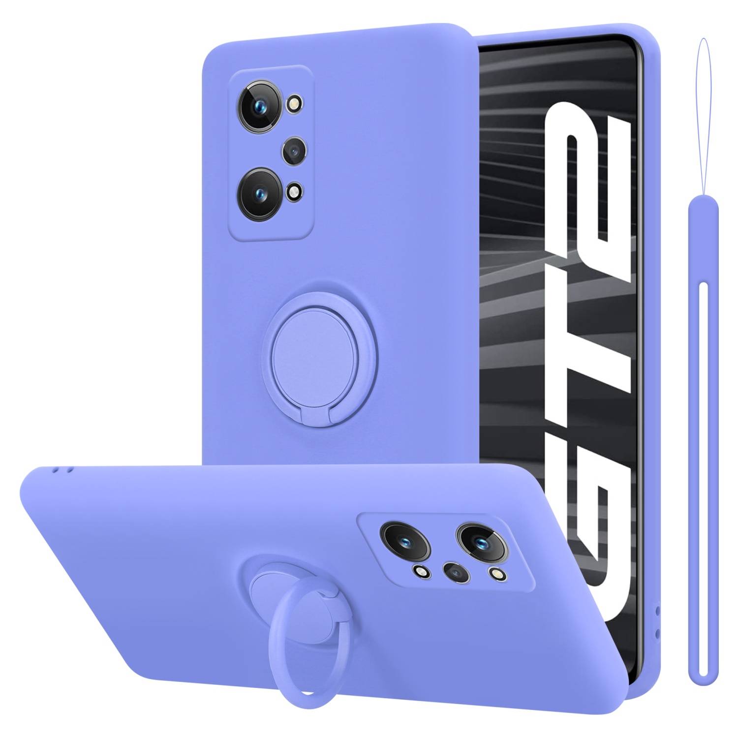 Cadorabo Hülle für Realme GT 2 / GT Neo 2 Schutz Hülle in Lila Handyhülle TPU Etui Case Cover
