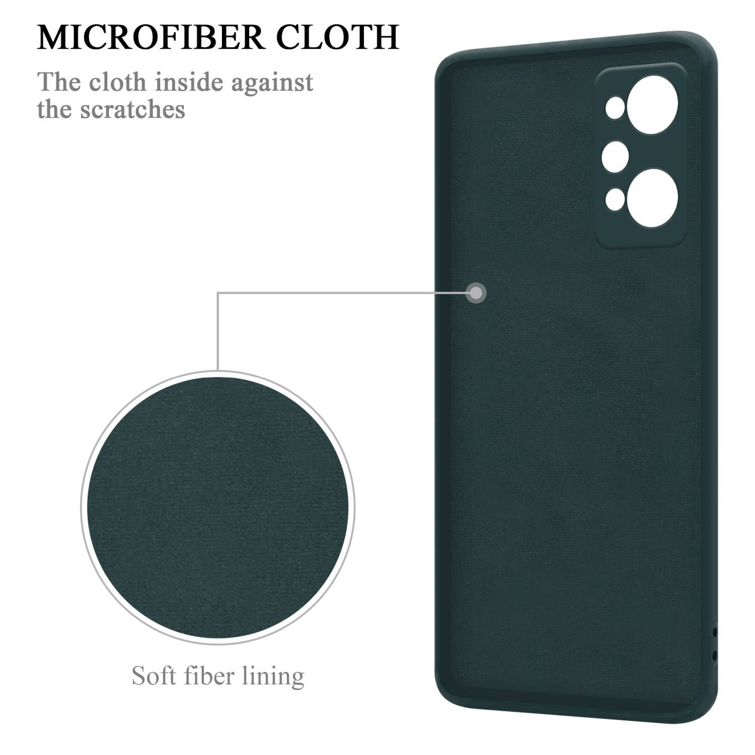 Cadorabo Hülle für Realme GT 2 / GT Neo 2 Schutz Hülle in Grün Handyhülle TPU Etui Case Cover