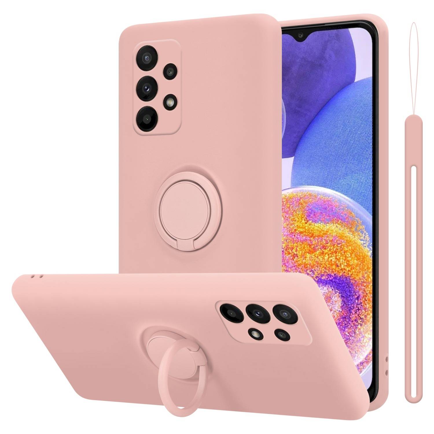 Cadorabo Hülle für Samsung Galaxy A23 4G Schutz Hülle in Rosa Handyhülle TPU Etui Case Cover