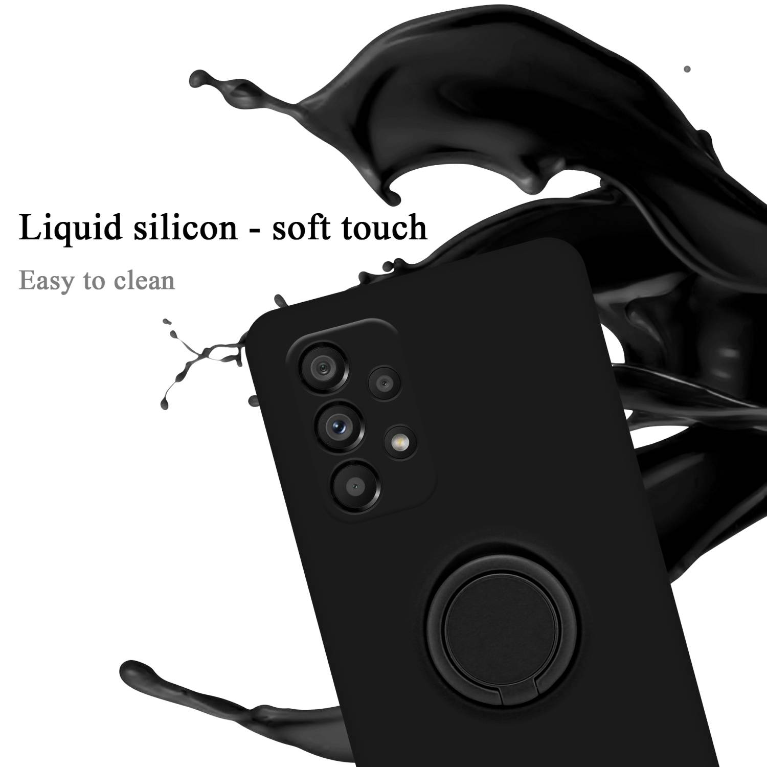 Cadorabo Hülle für Samsung Galaxy A53 5G Schutz Hülle in Schwarz Handyhülle TPU Etui Case Cover