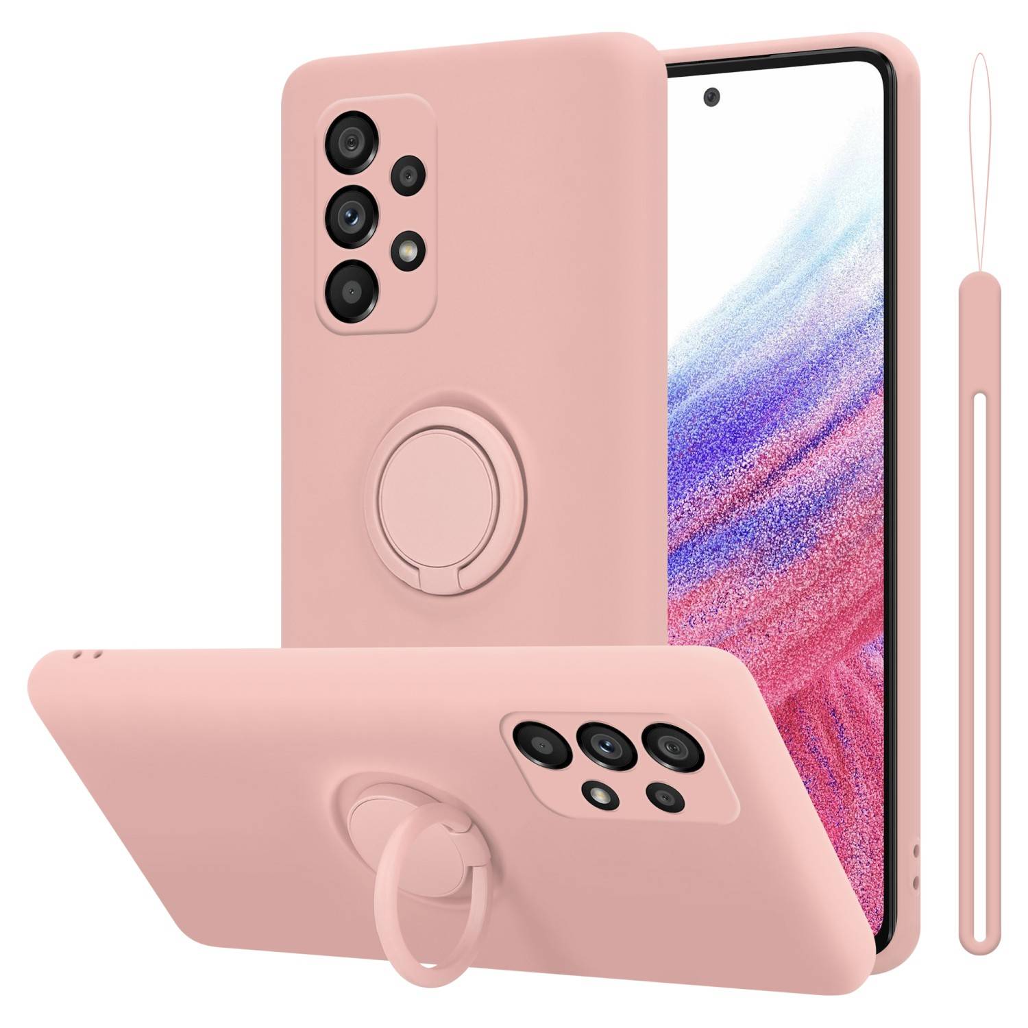 Cadorabo Hülle für Samsung Galaxy A53 5G Schutz Hülle in Rosa Handyhülle TPU Etui Case Cover