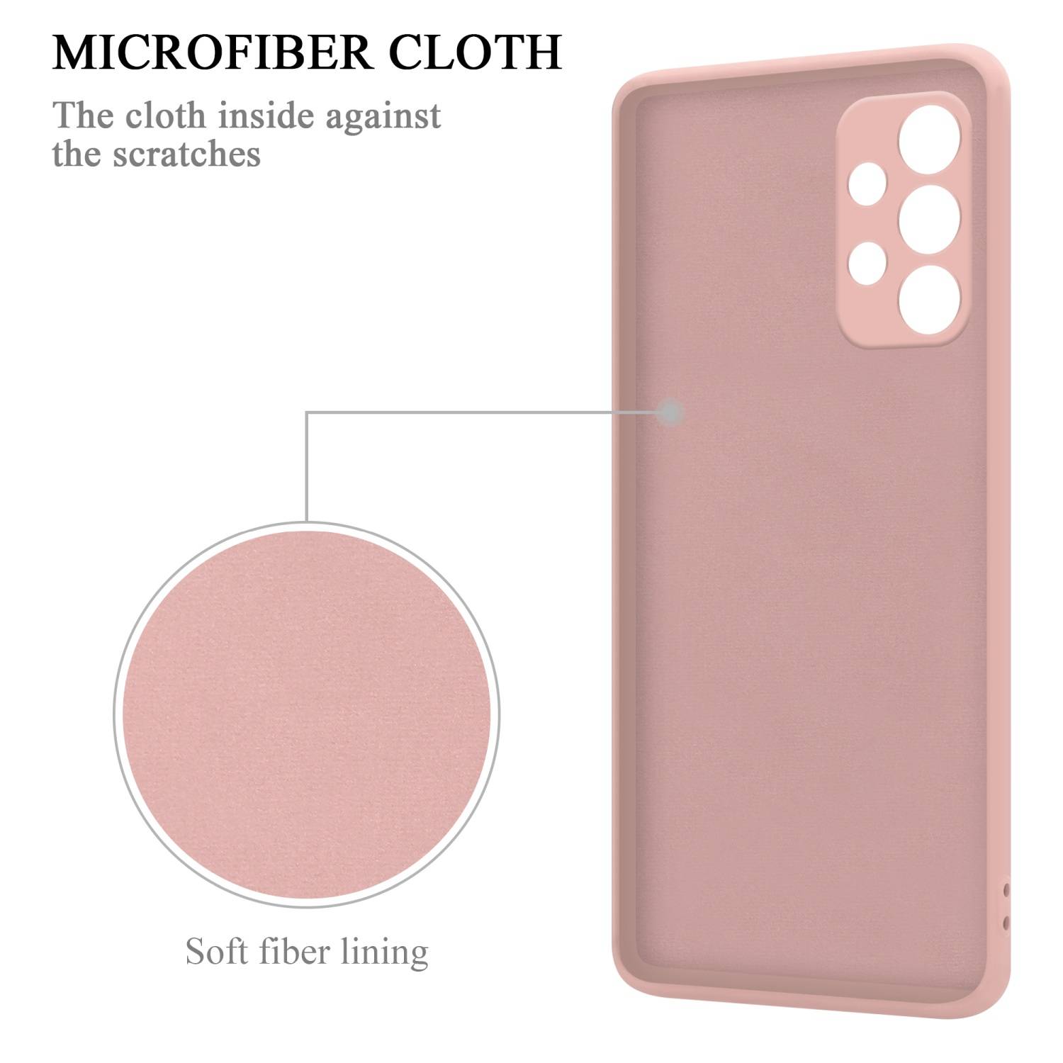 Cadorabo Hülle für Samsung Galaxy A53 5G Schutz Hülle in Rosa Handyhülle TPU Etui Case Cover