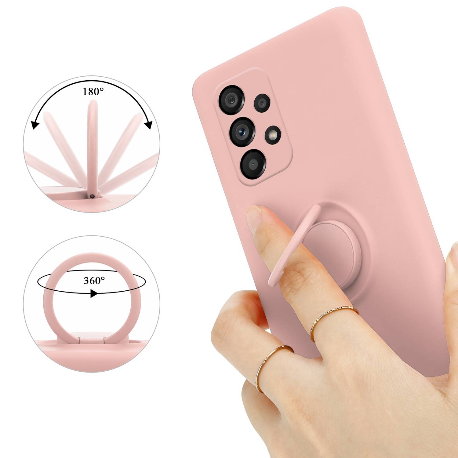 Cadorabo Hülle für Samsung Galaxy A53 5G Schutz Hülle in Rosa Handyhülle TPU Etui Case Cover