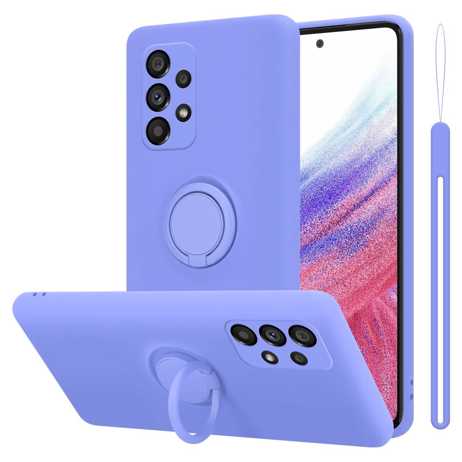 Cadorabo Hülle für Samsung Galaxy A53 5G Schutz Hülle in Lila Handyhülle TPU Etui Case Cover