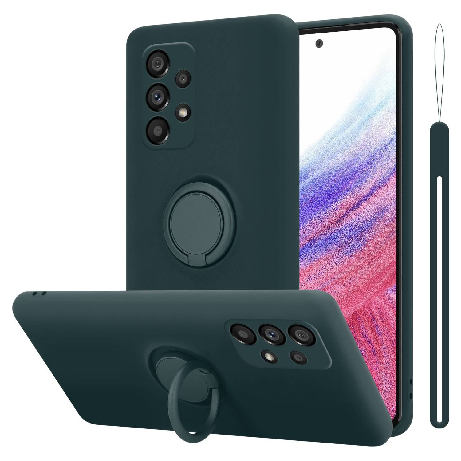 Cadorabo Hülle für Samsung Galaxy A53 5G Schutz Hülle in Grün Handyhülle TPU Etui Case Cover