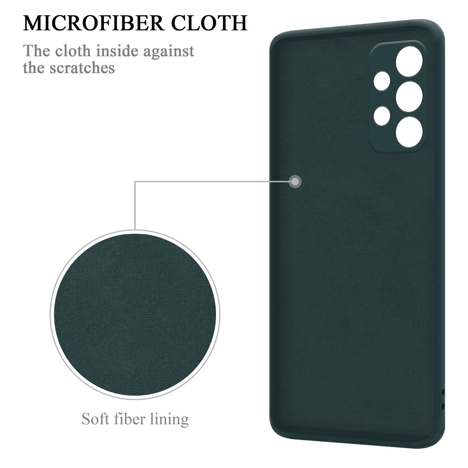 Cadorabo Hülle für Samsung Galaxy A53 5G Schutz Hülle in Grün Handyhülle TPU Etui Case Cover