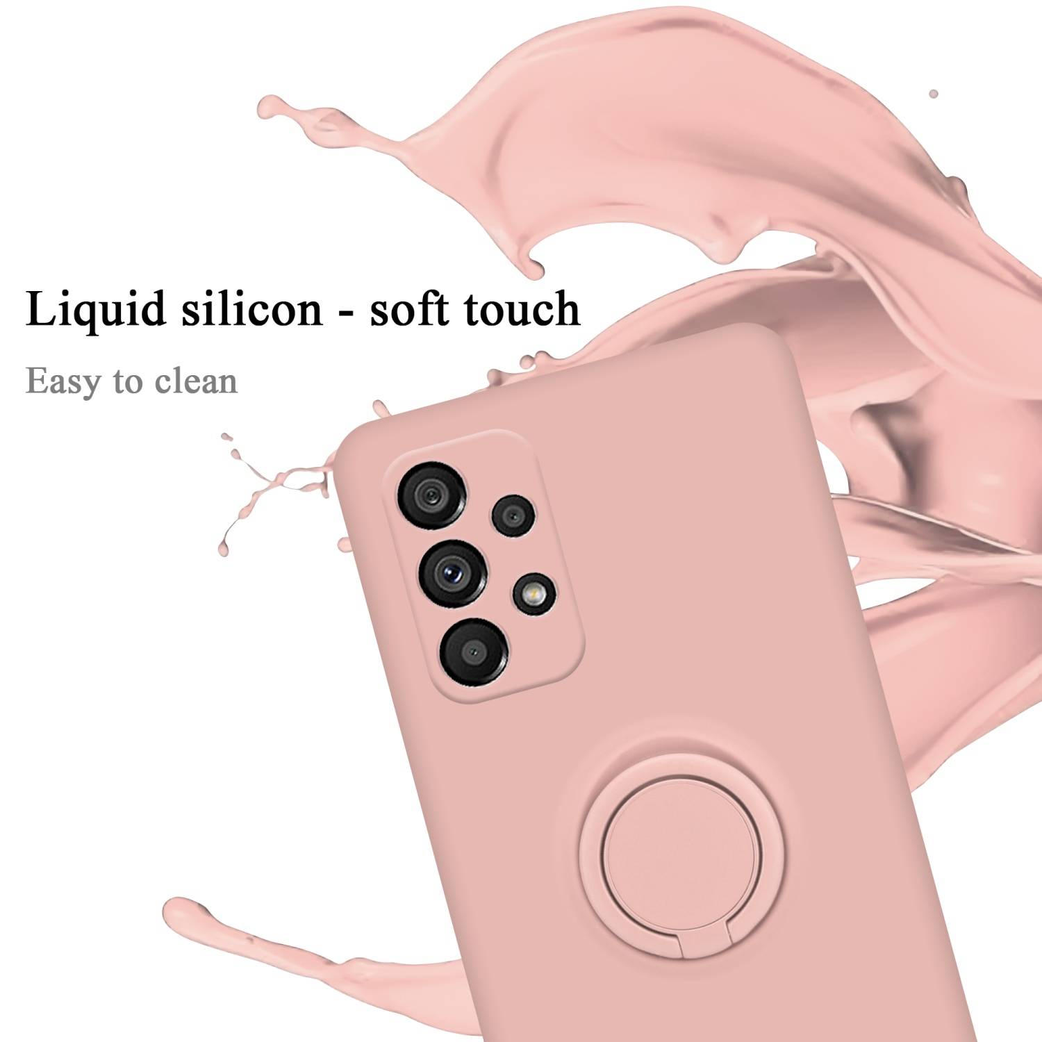 Cadorabo Hülle für Samsung Galaxy A73 5G Schutz Hülle in Rosa Handyhülle TPU Etui Case Cover
