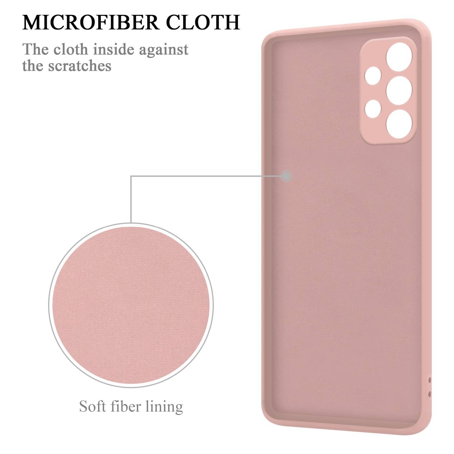 Cadorabo Hülle für Samsung Galaxy A73 5G Schutz Hülle in Rosa Handyhülle TPU Etui Case Cover