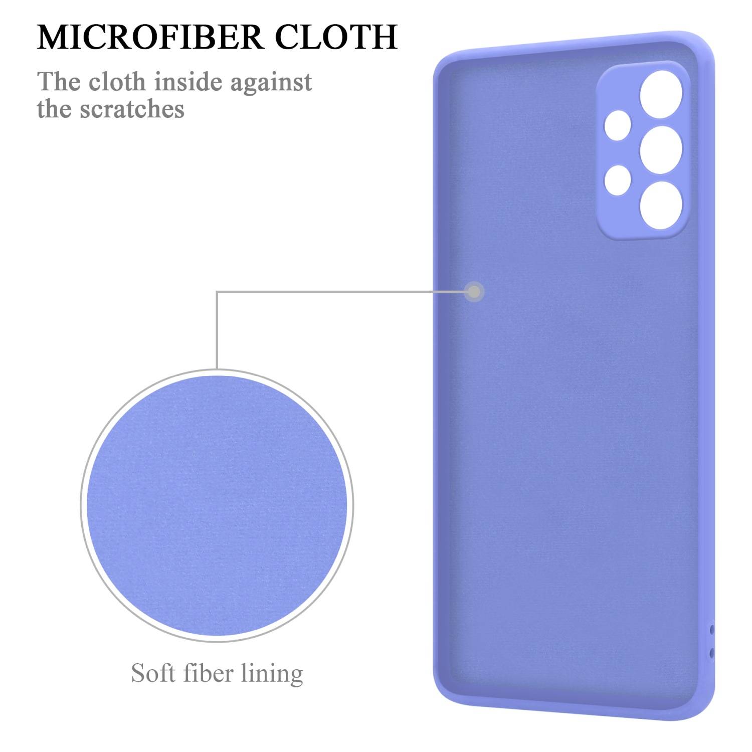 Cadorabo Hülle für Samsung Galaxy A73 5G Schutz Hülle in Lila Handyhülle TPU Etui Case Cover