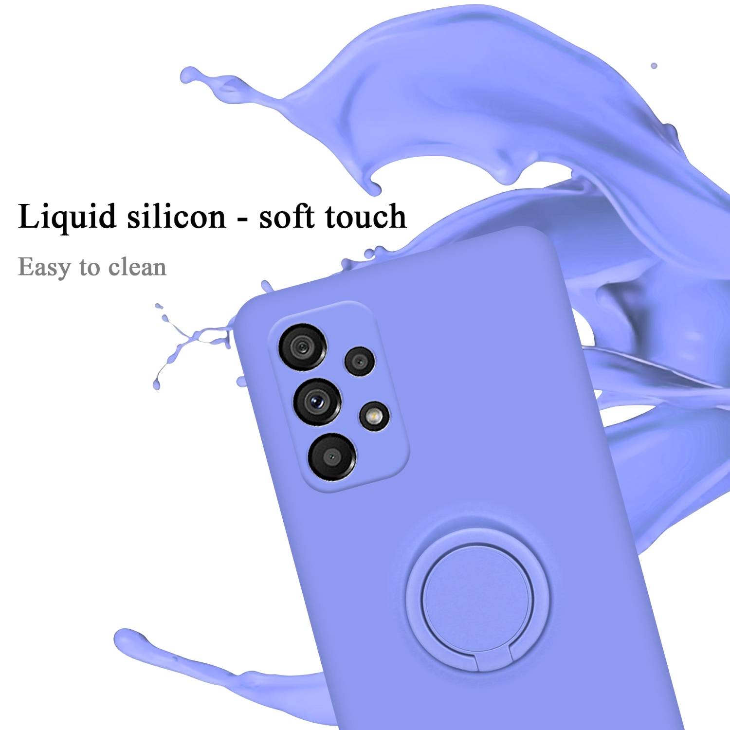 Cadorabo Hülle für Samsung Galaxy A73 5G Schutz Hülle in Lila Handyhülle TPU Etui Case Cover