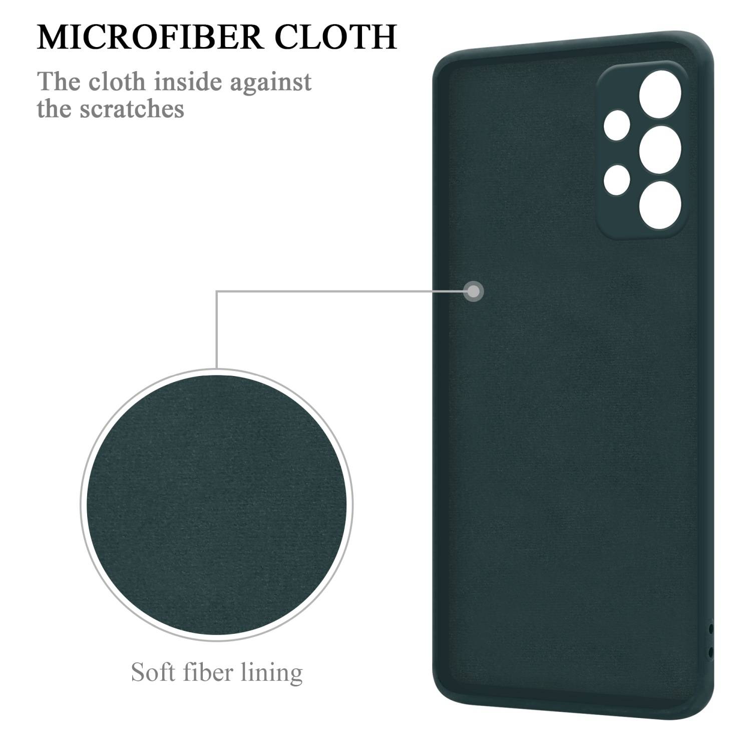 Cadorabo Hülle für Samsung Galaxy A73 5G Schutz Hülle in Grün Handyhülle TPU Etui Case Cover
