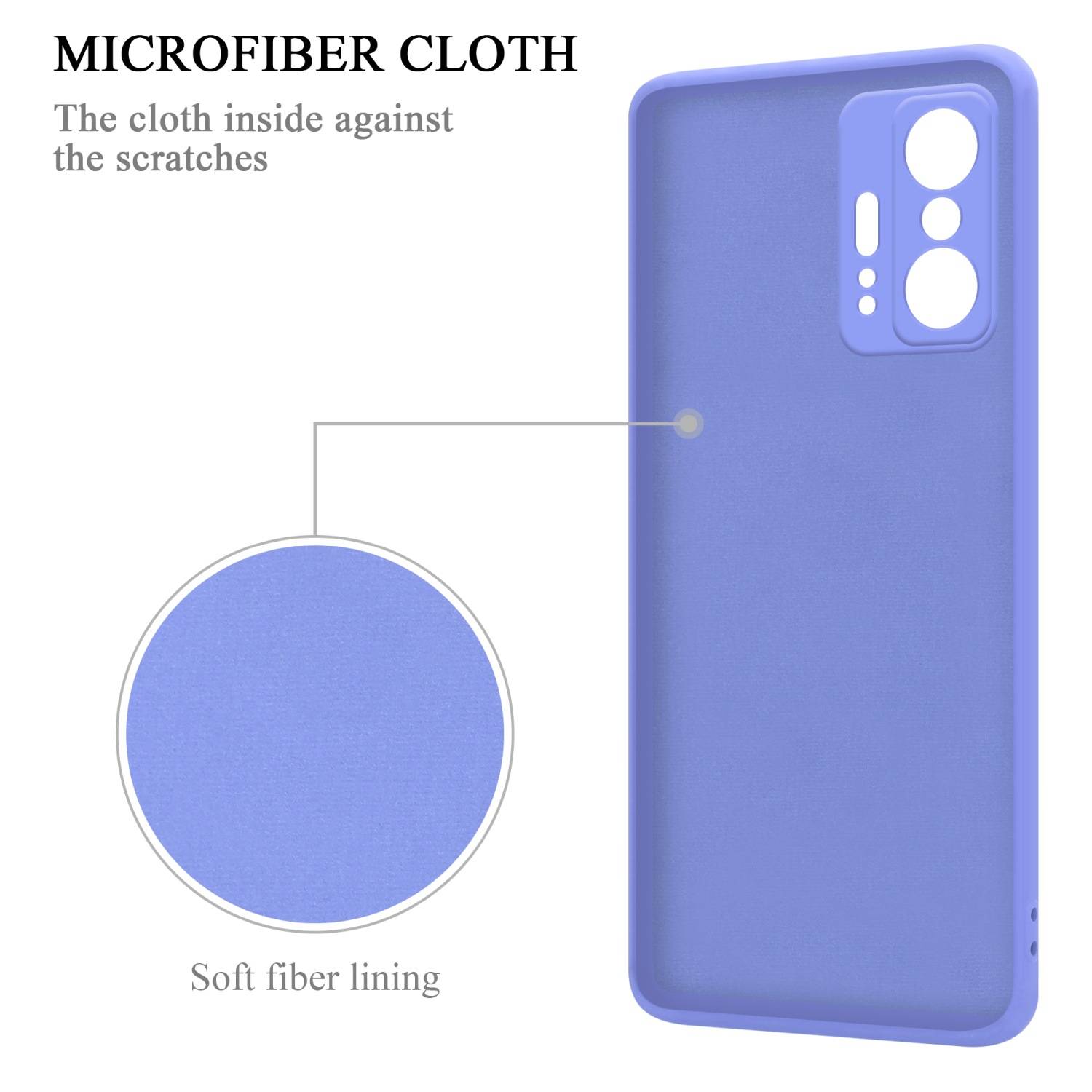 Cadorabo Hülle für Xiaomi 11T / 11T PRO Schutz Hülle in Lila Handyhülle TPU Etui Case Cover