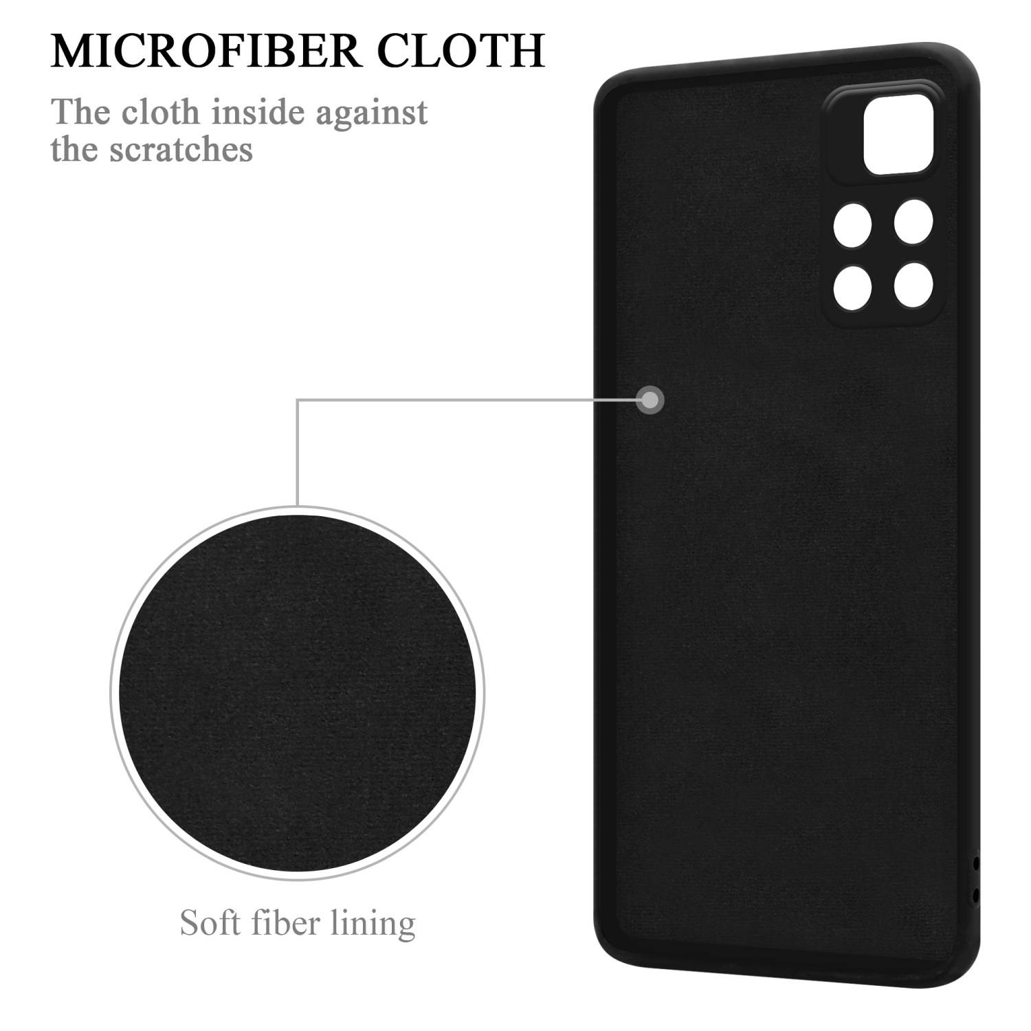 Cadorabo Hülle für Xiaomi POCO M4 PRO 5G Schutz Hülle in Schwarz Handyhülle TPU Etui Case Cover