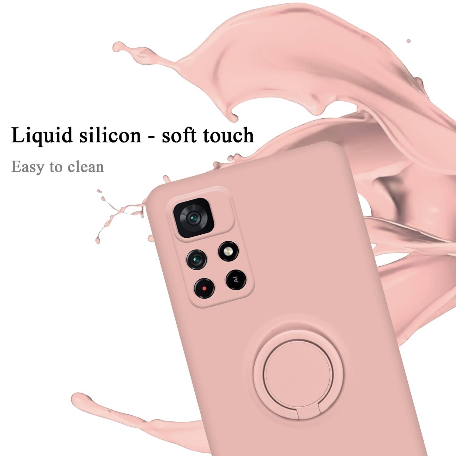 Cadorabo Hülle für Xiaomi POCO M4 PRO 5G Schutz Hülle in Rosa Handyhülle TPU Etui Case Cover