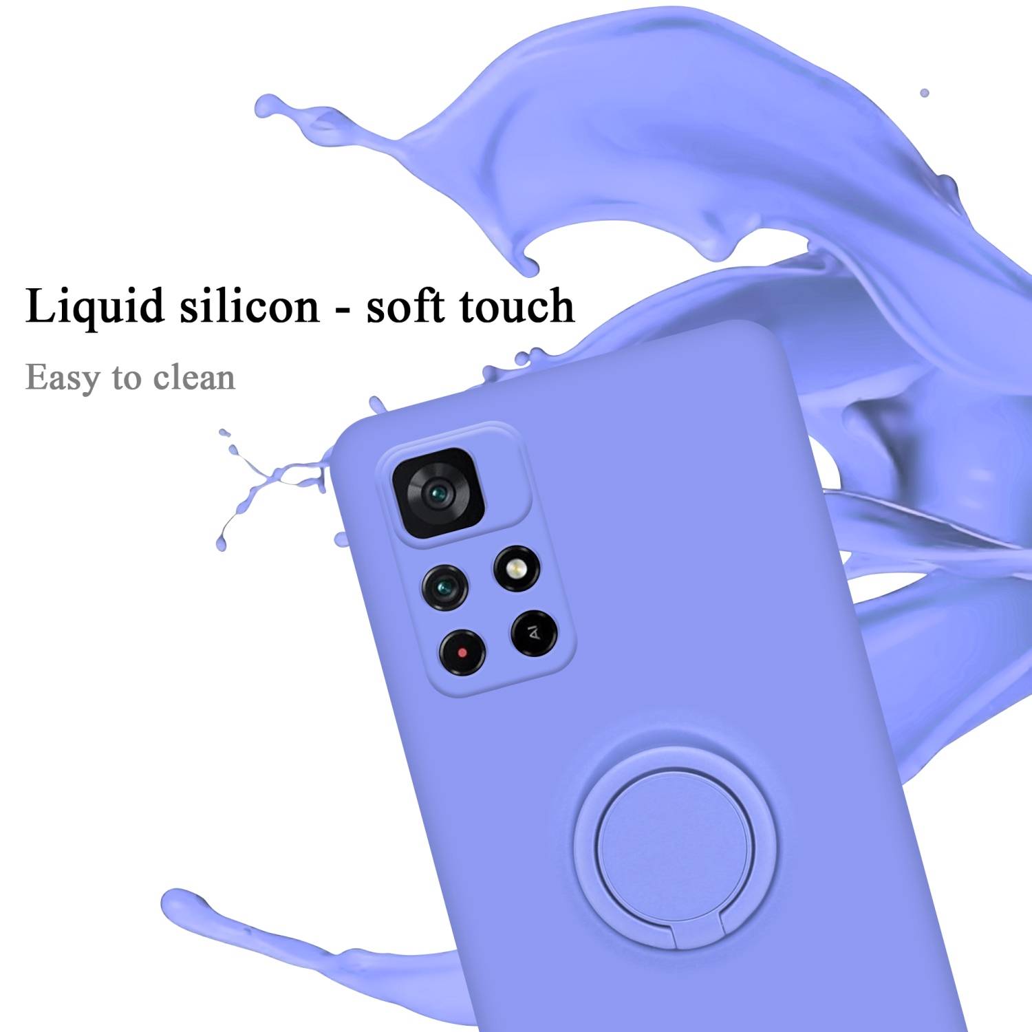 Cadorabo Hülle für Xiaomi POCO M4 PRO 5G Schutz Hülle in Lila Handyhülle TPU Etui Case Cover