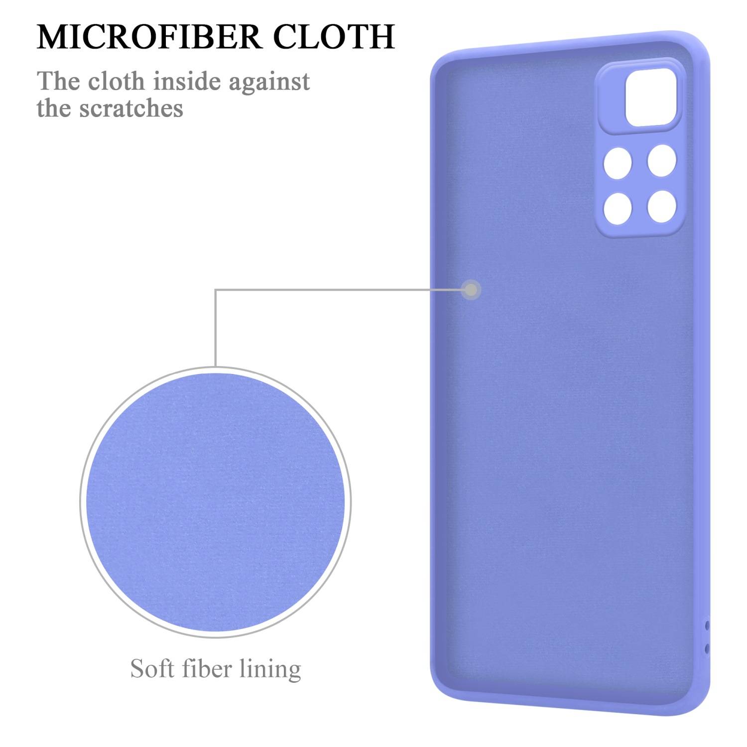 Cadorabo Hülle für Xiaomi POCO M4 PRO 5G Schutz Hülle in Lila Handyhülle TPU Etui Case Cover