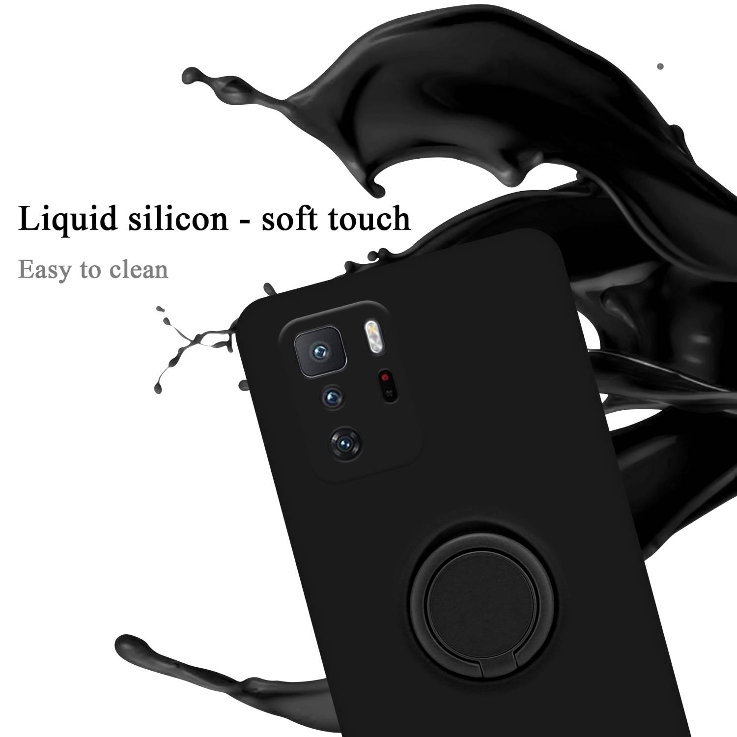Cadorabo Hülle für Xiaomi POCO X3 GT Schutz Hülle in Schwarz Handyhülle TPU Etui Case Cover