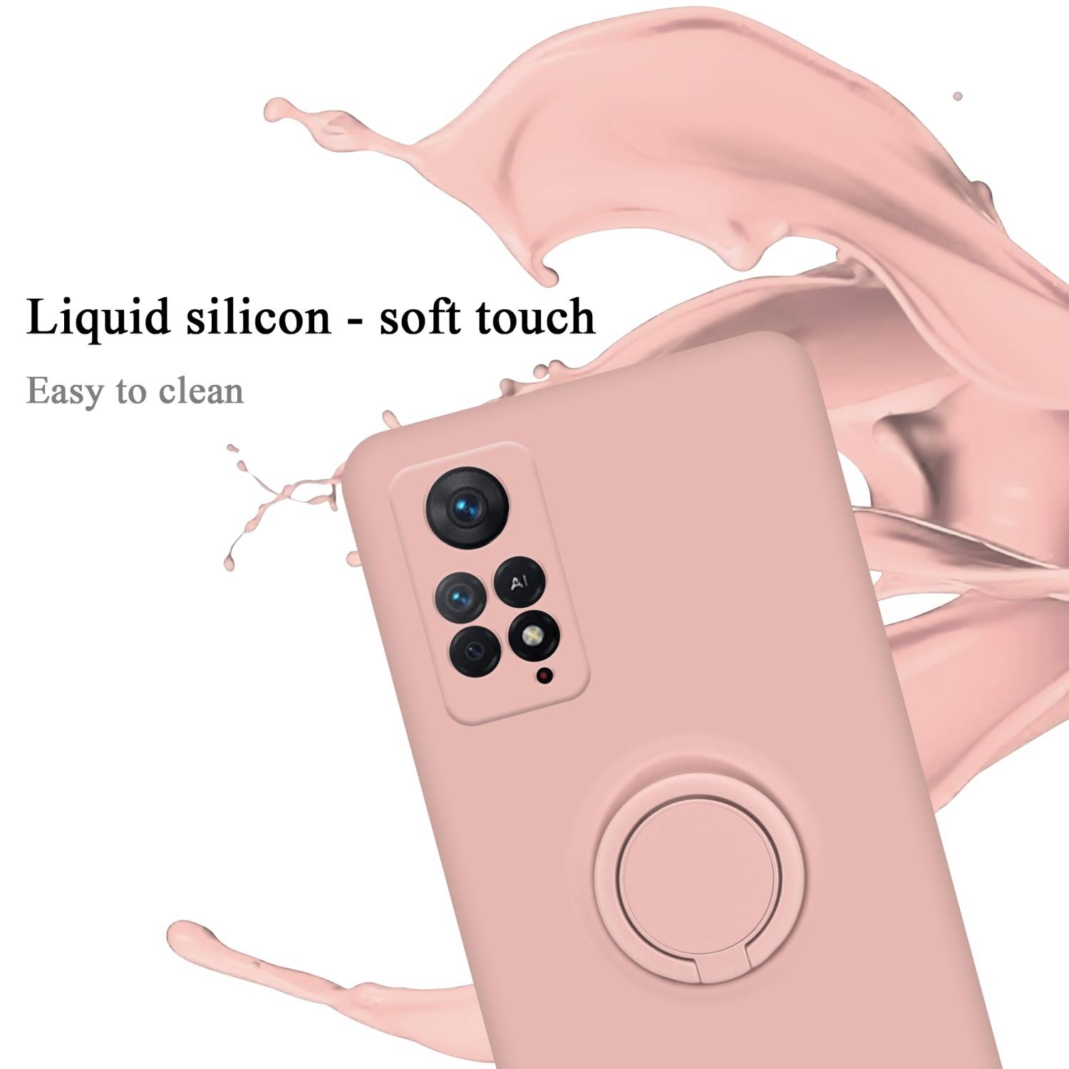 Cadorabo Hülle für Xiaomi RedMi NOTE 11 PRO 4G / 5G Schutz Hülle in Rosa Handyhülle TPU Etui Case Cover