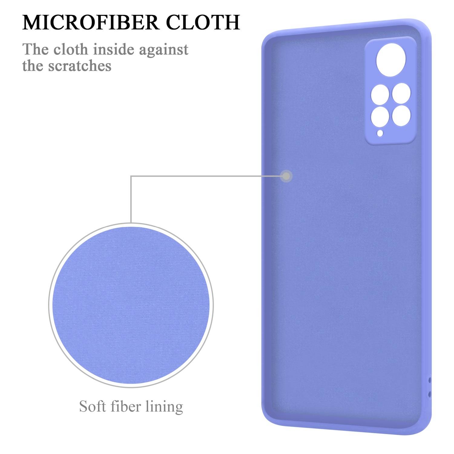Cadorabo Hülle für Xiaomi RedMi NOTE 11 PRO 4G / 5G Schutz Hülle in Lila Handyhülle TPU Etui Case Cover