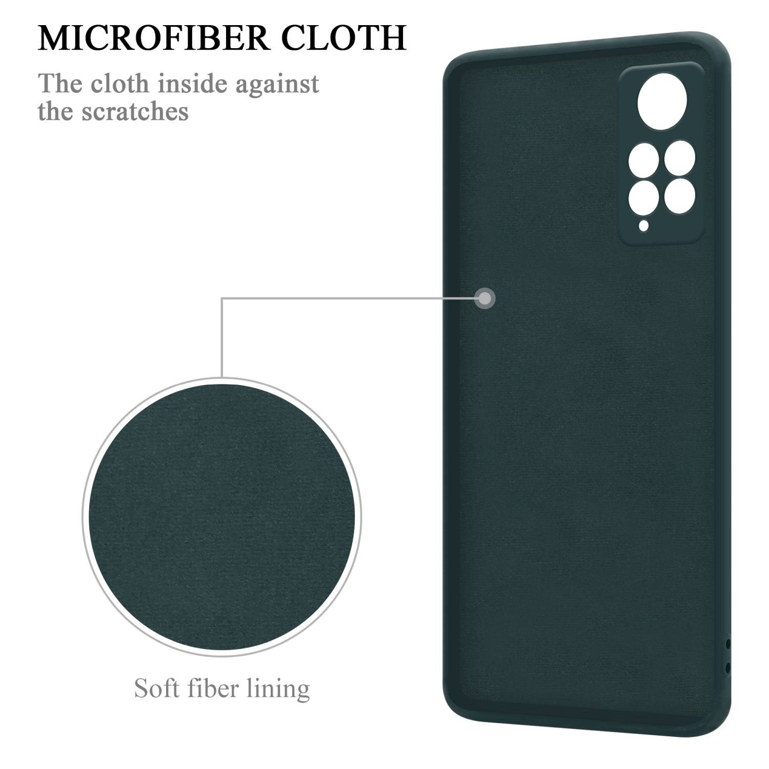 Cadorabo Hülle für Xiaomi RedMi NOTE 11 PRO 4G / 5G Schutz Hülle in Grün Handyhülle TPU Etui Case Cover