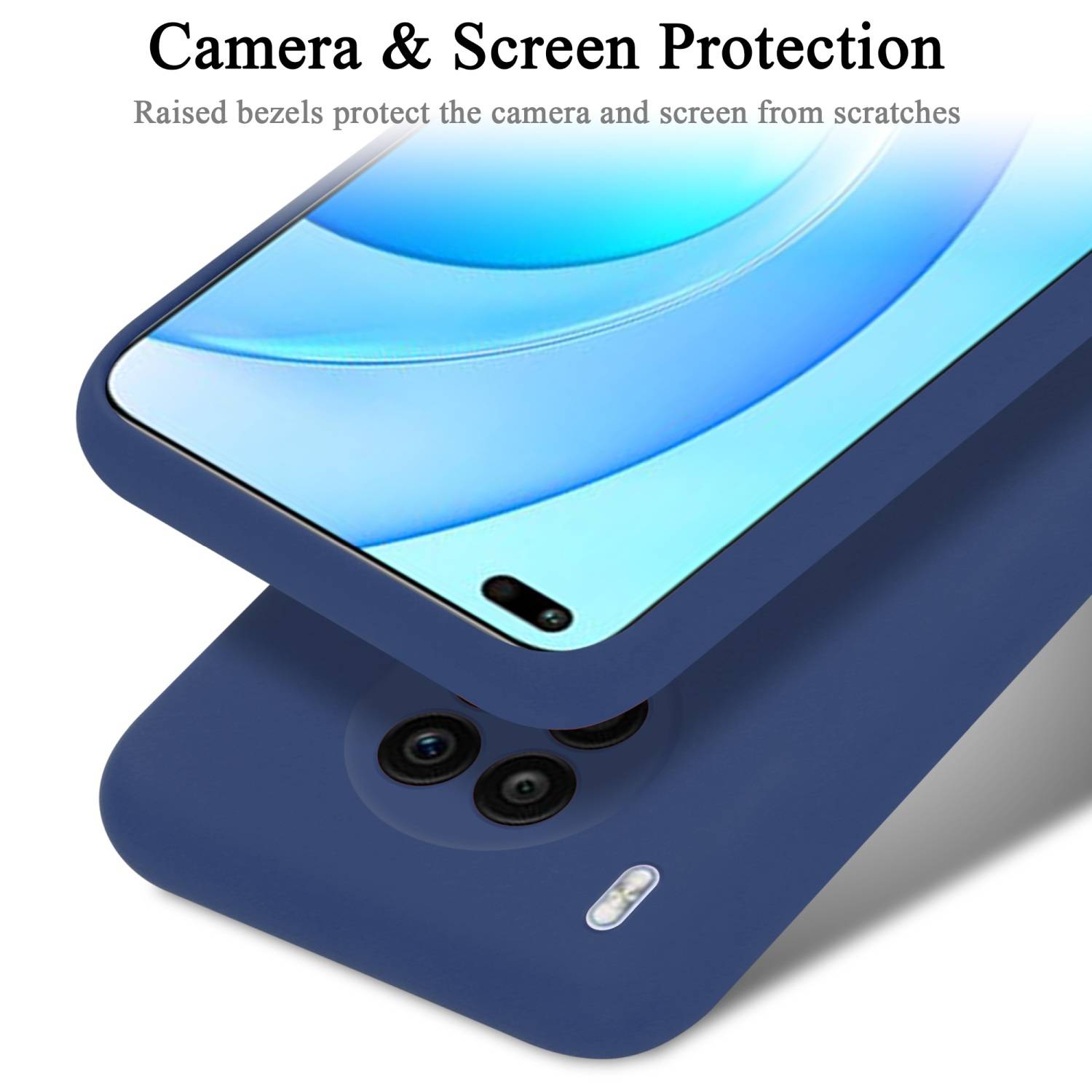 Cadorabo Schutzhülle für Honor 50 LITE Hülle in Blau Handyhülle Case Cover TPU Etui