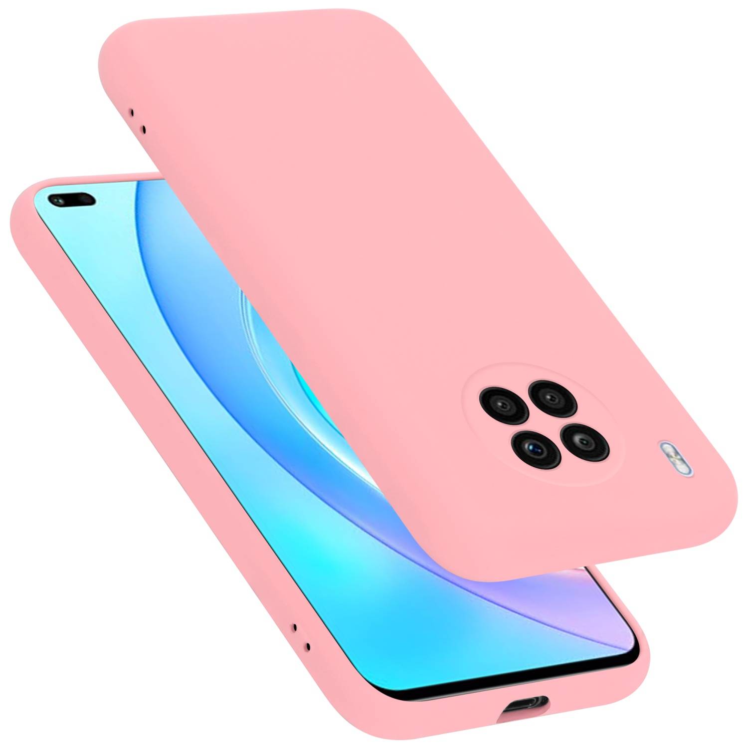Cadorabo Schutzhülle für Honor 50 LITE Hülle in Rosa Handyhülle Case Cover TPU Etui