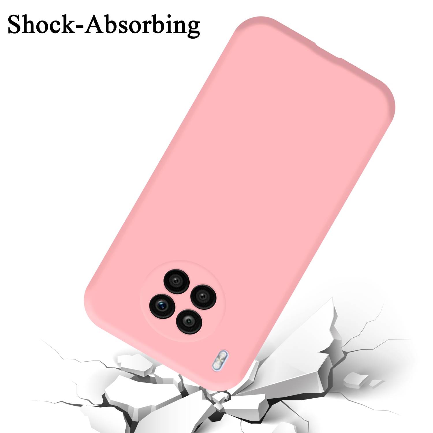 Cadorabo Schutzhülle für Honor 50 LITE Hülle in Rosa Handyhülle Case Cover TPU Etui