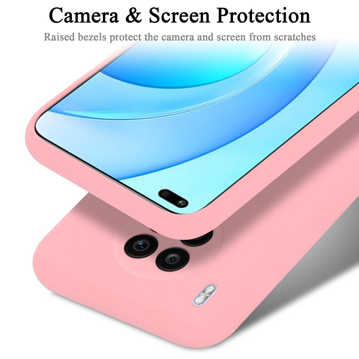Cadorabo Schutzhülle für Honor 50 LITE Hülle in Rosa Handyhülle Case Cover TPU Etui