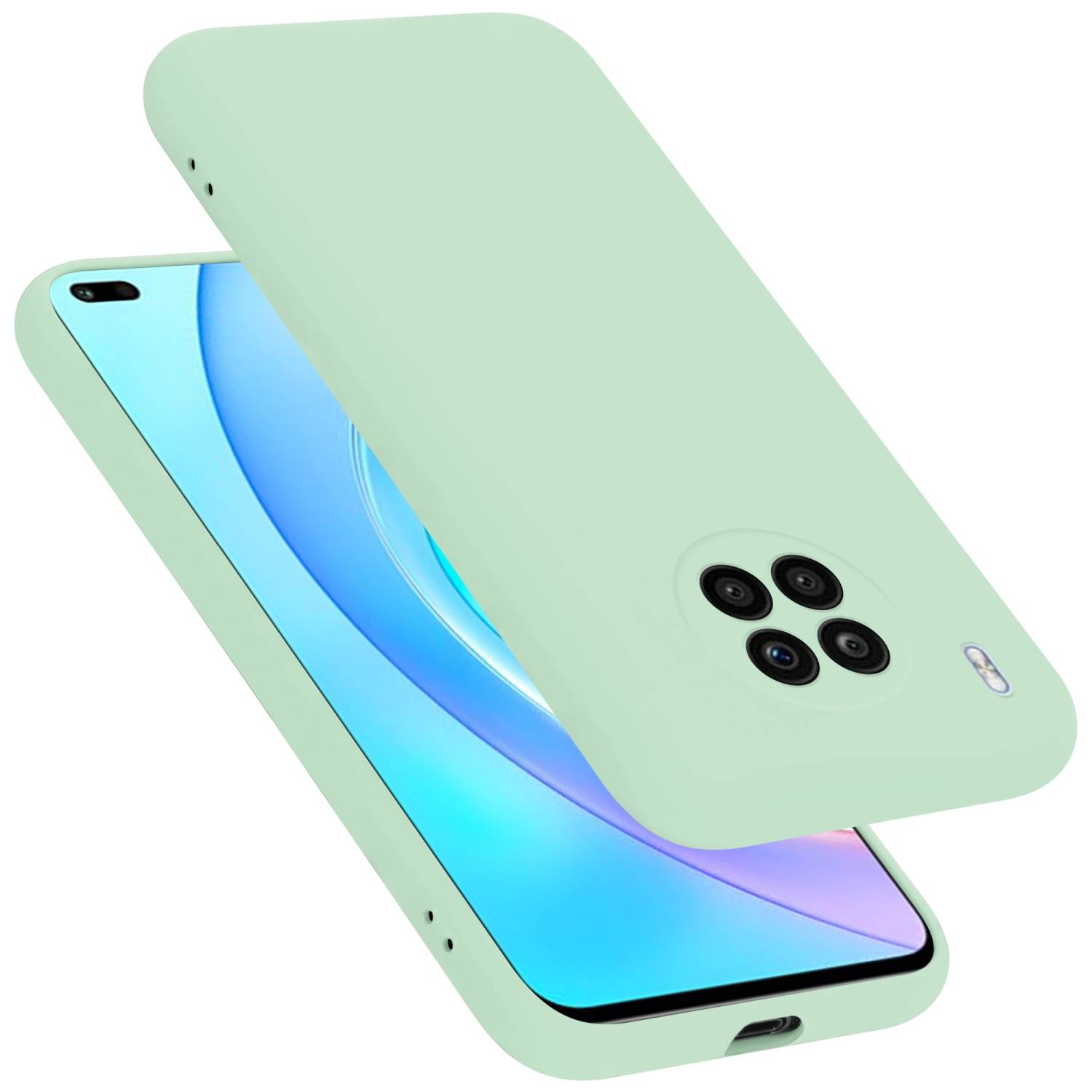 Cadorabo Schutzhülle für Honor 50 LITE Hülle in Grün Handyhülle Case Cover TPU Etui