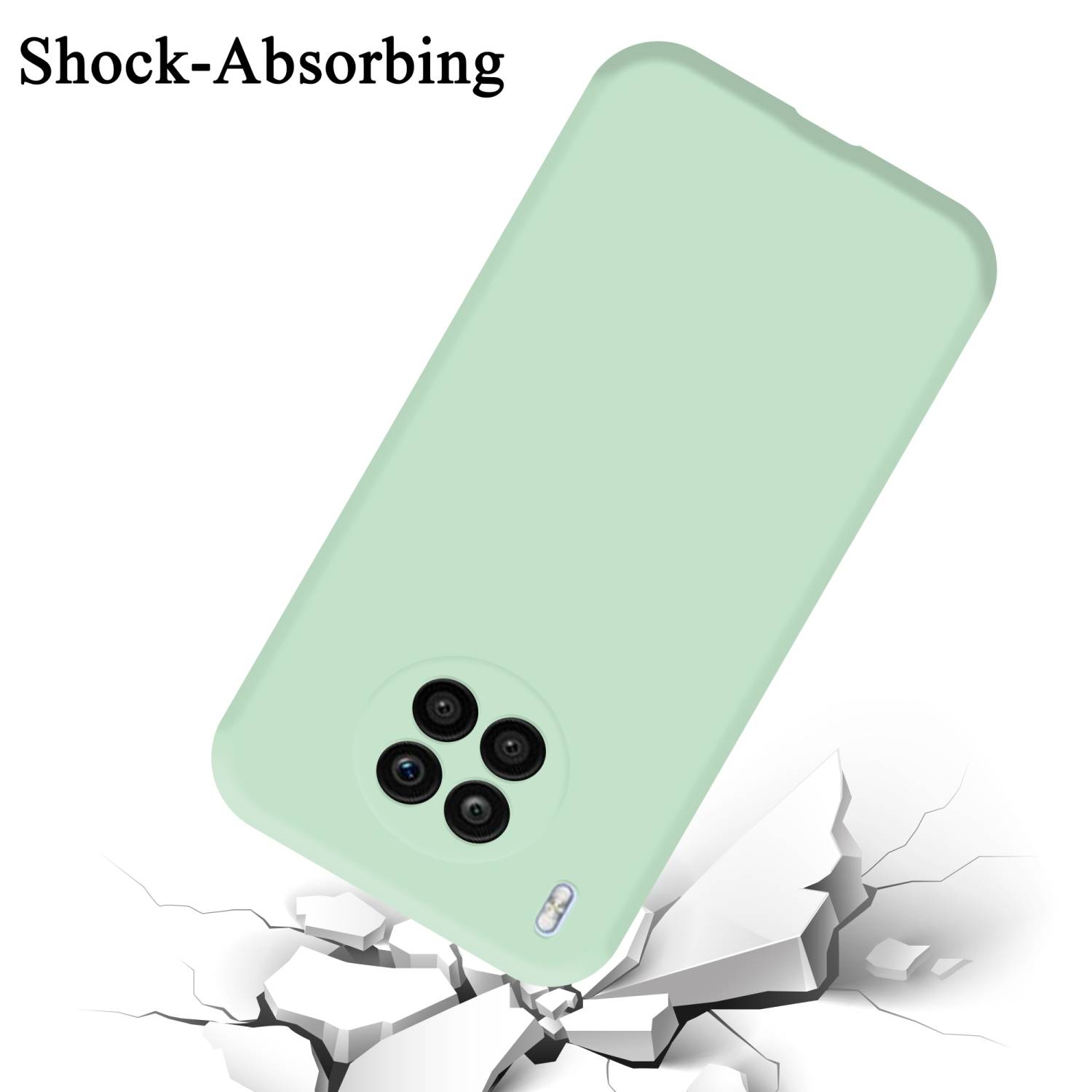 Cadorabo Schutzhülle für Honor 50 LITE Hülle in Grün Handyhülle Case Cover TPU Etui