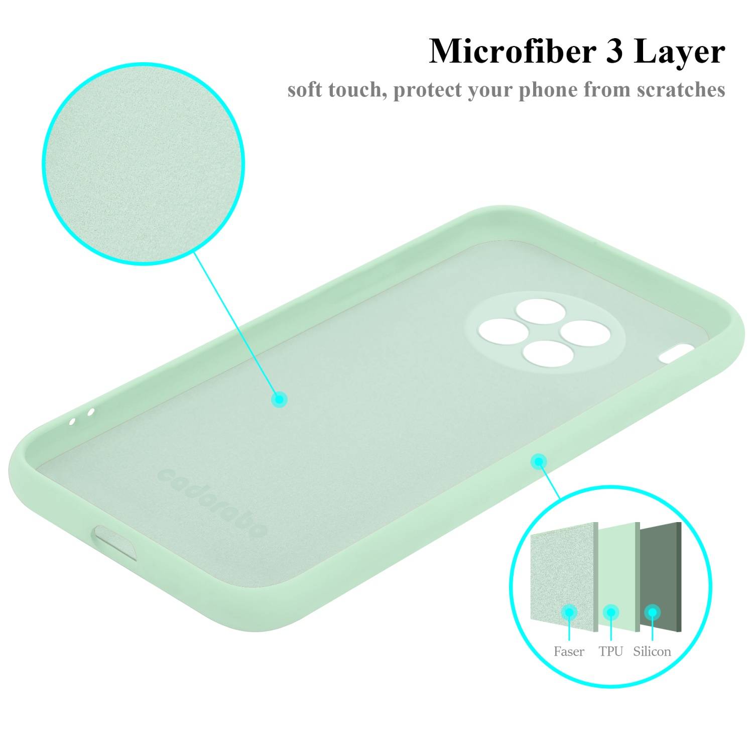 Cadorabo Schutzhülle für Honor 50 LITE Hülle in Grün Handyhülle Case Cover TPU Etui