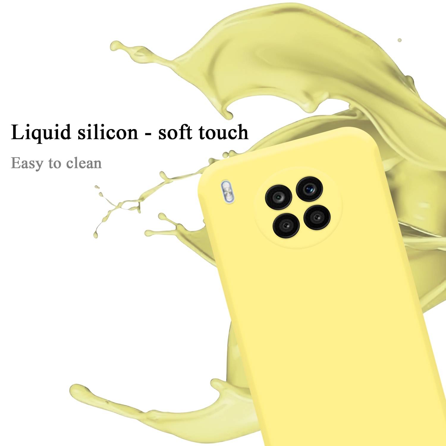 Cadorabo Schutzhülle für Honor 50 LITE Hülle in Gelb Handyhülle Case Cover TPU Etui