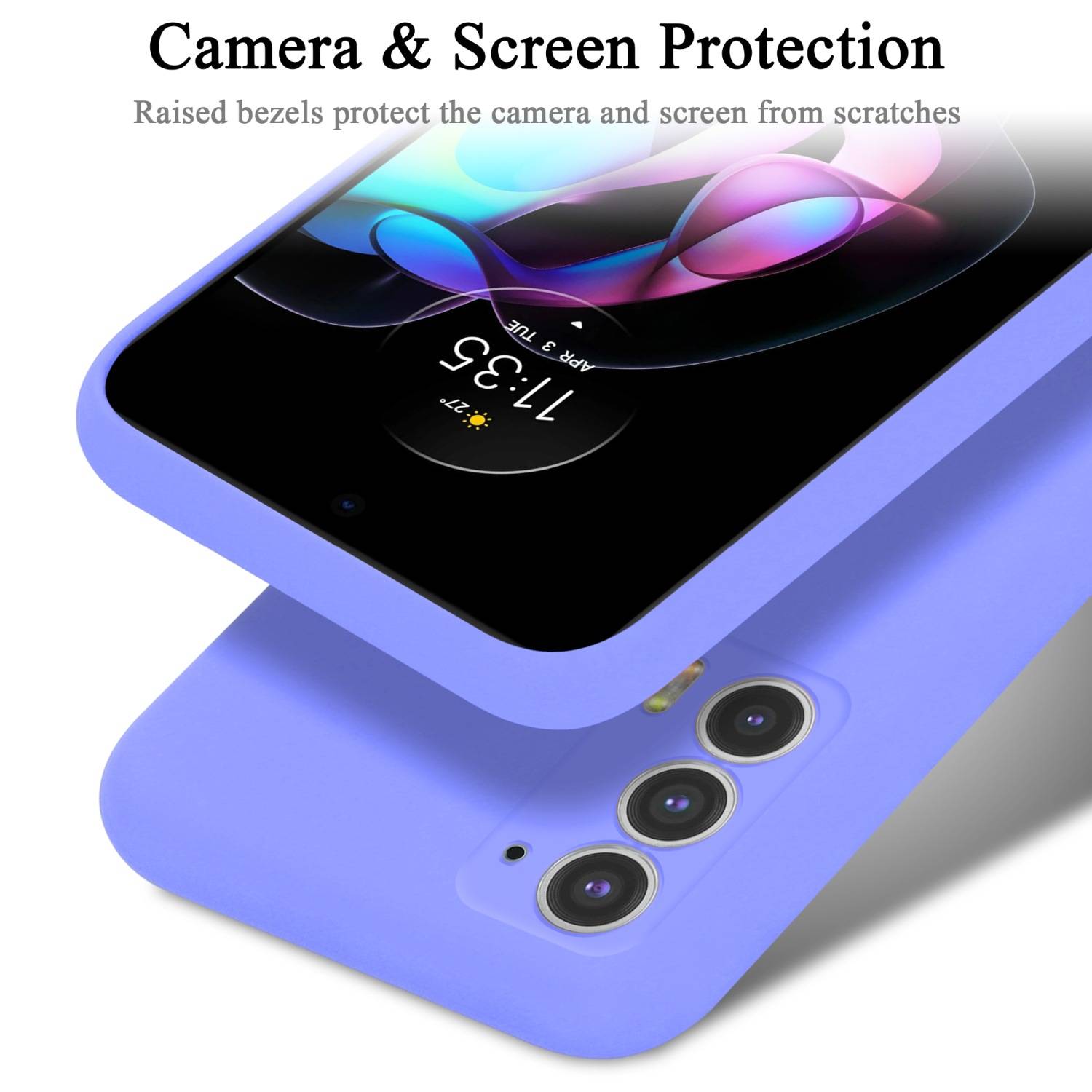 Cadorabo Schutzhülle für Motorola EDGE 20 Hülle in Lila Handyhülle Case Cover TPU Etui