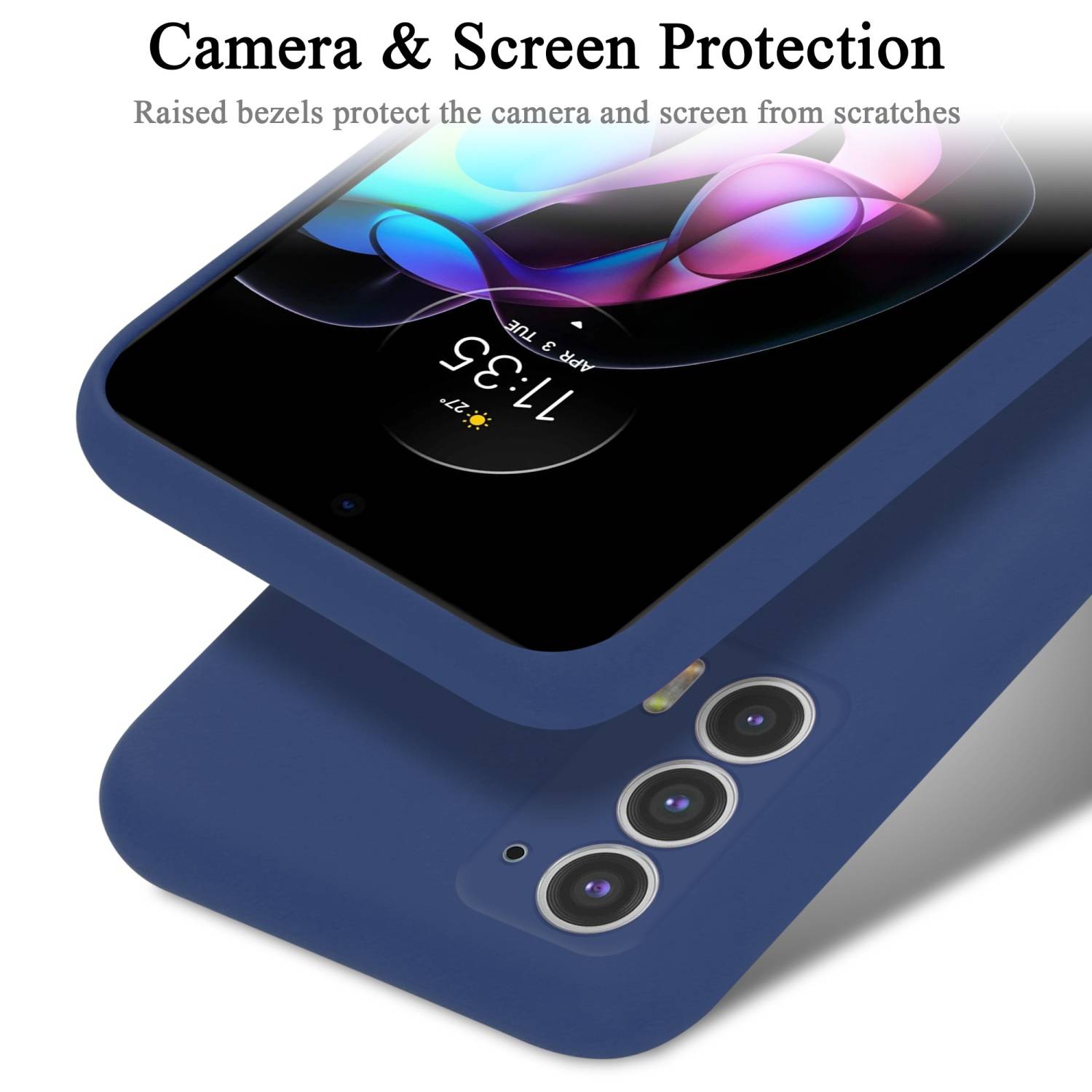 Cadorabo Schutzhülle für Motorola EDGE 20 Hülle in Blau Handyhülle Case Cover TPU Etui