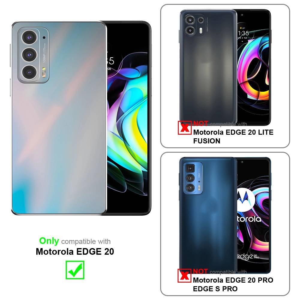 Cadorabo Schutzhülle für Motorola EDGE 20 Hülle in Blau Handyhülle Case Cover TPU Etui