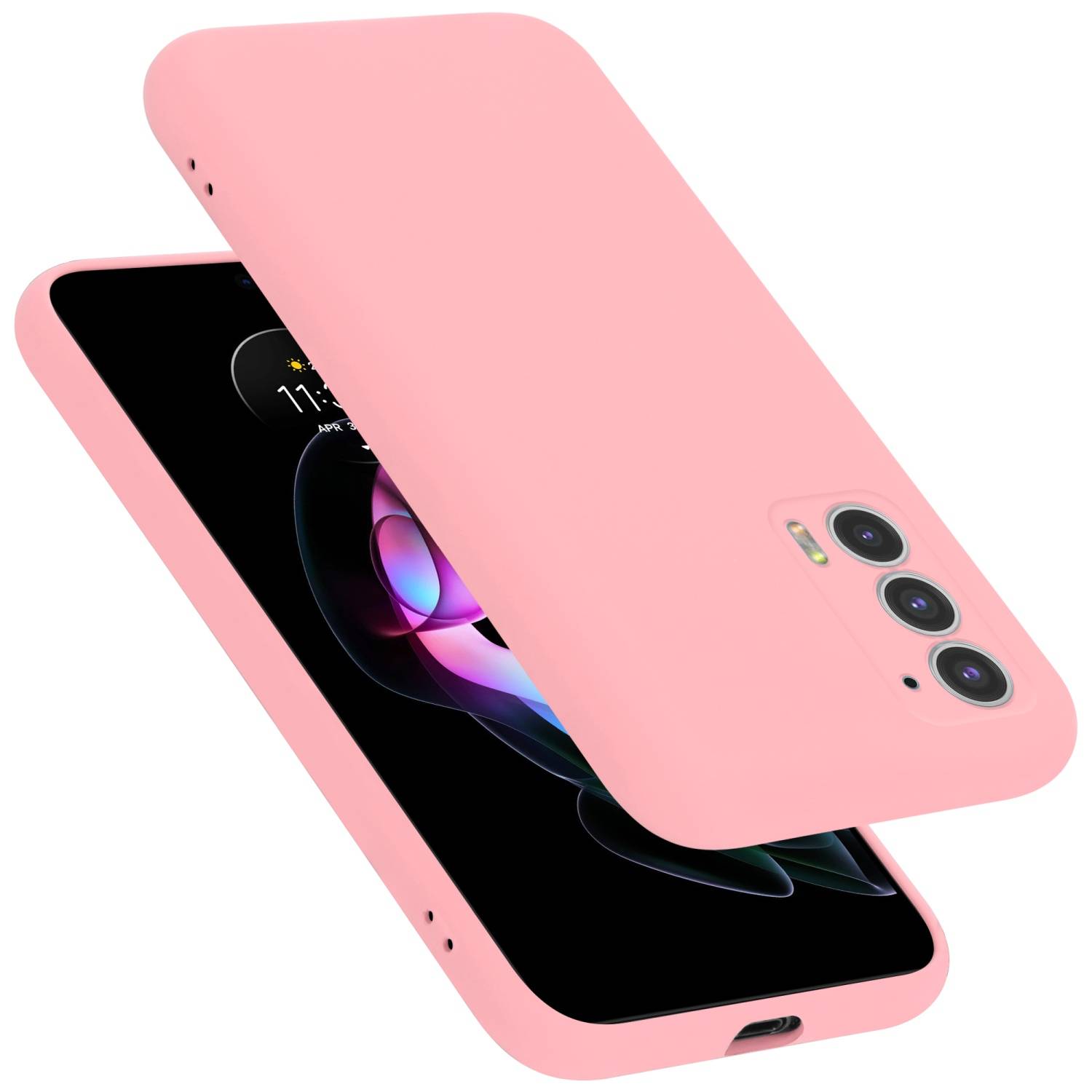Cadorabo Schutzhülle für Motorola EDGE 20 Hülle in Rosa Handyhülle Case Cover TPU Etui
