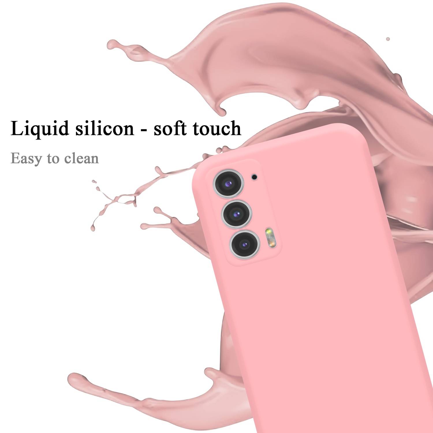 Cadorabo Schutzhülle für Motorola EDGE 20 Hülle in Rosa Handyhülle Case Cover TPU Etui