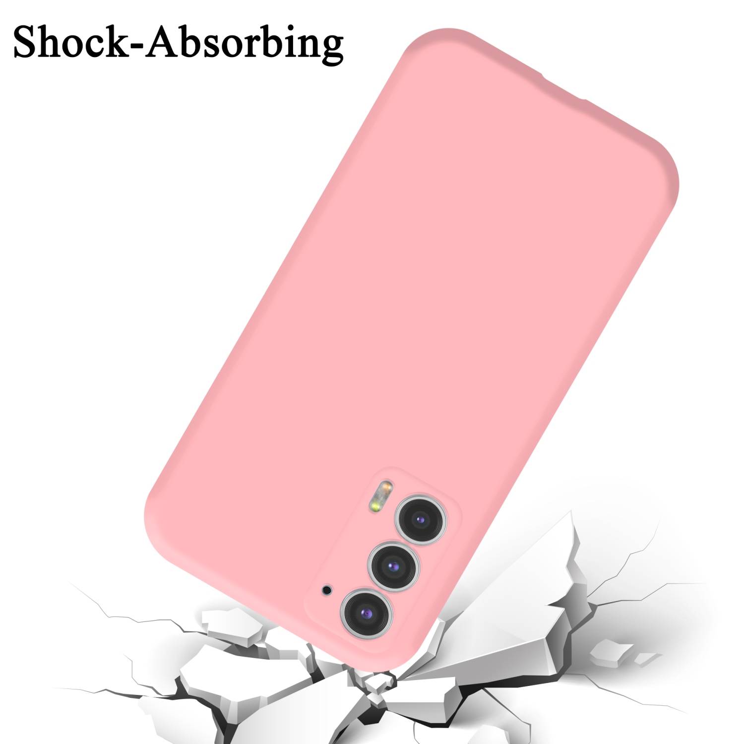 Cadorabo Schutzhülle für Motorola EDGE 20 Hülle in Rosa Handyhülle Case Cover TPU Etui