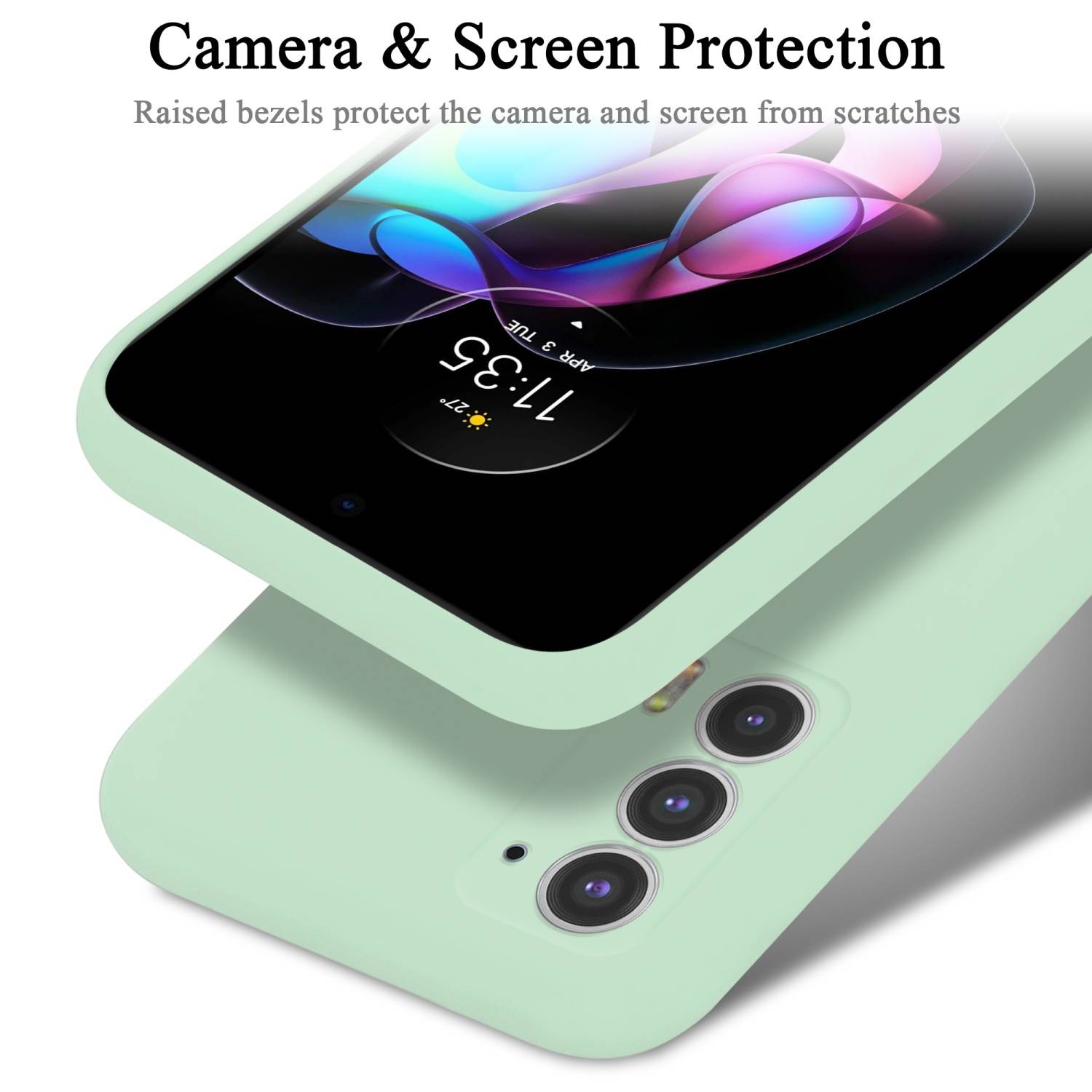 Cadorabo Schutzhülle für Motorola EDGE 20 Hülle in Grün Handyhülle Case Cover TPU Etui
