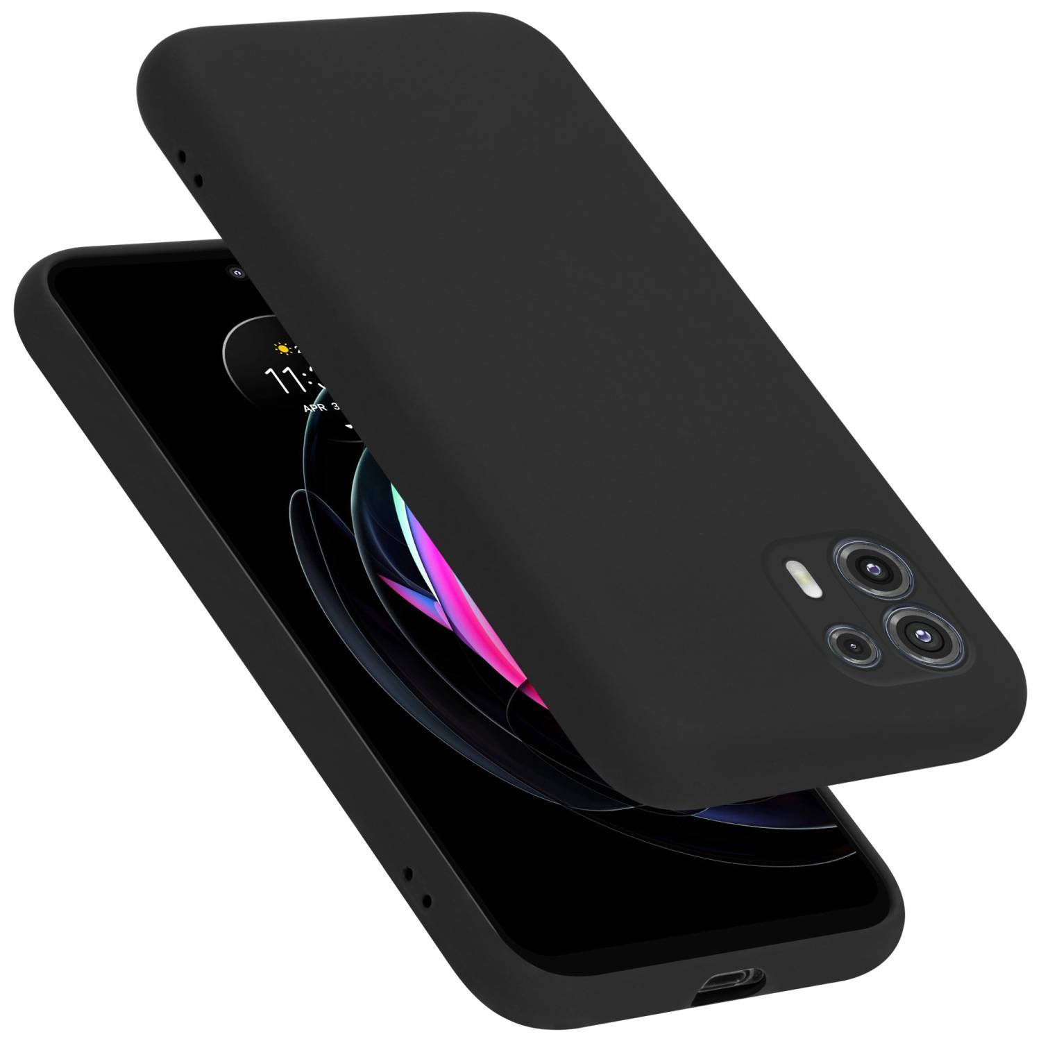 Cadorabo Schutzhülle für Motorola EDGE 20 LITE / FUSION Hülle in Schwarz Handyhülle Case Cover TPU Etui