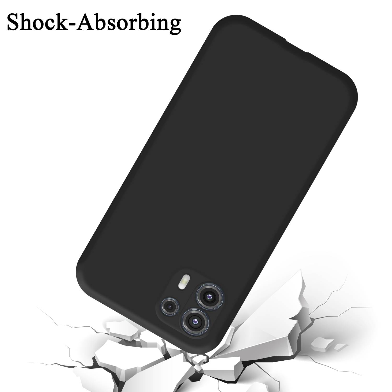 Cadorabo Schutzhülle für Motorola EDGE 20 LITE / FUSION Hülle in Schwarz Handyhülle Case Cover TPU Etui