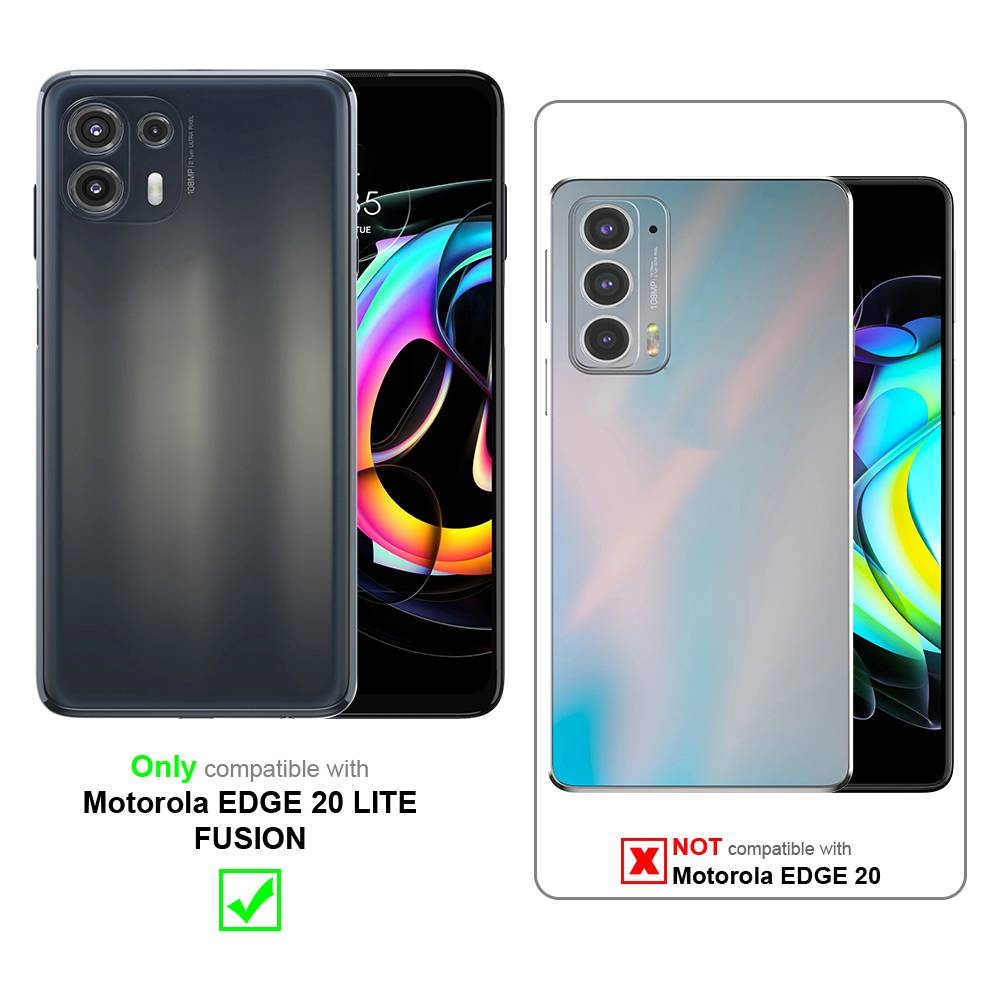 Cadorabo Schutzhülle für Motorola EDGE 20 LITE / FUSION Hülle in Lila Handyhülle Case Cover TPU Etui