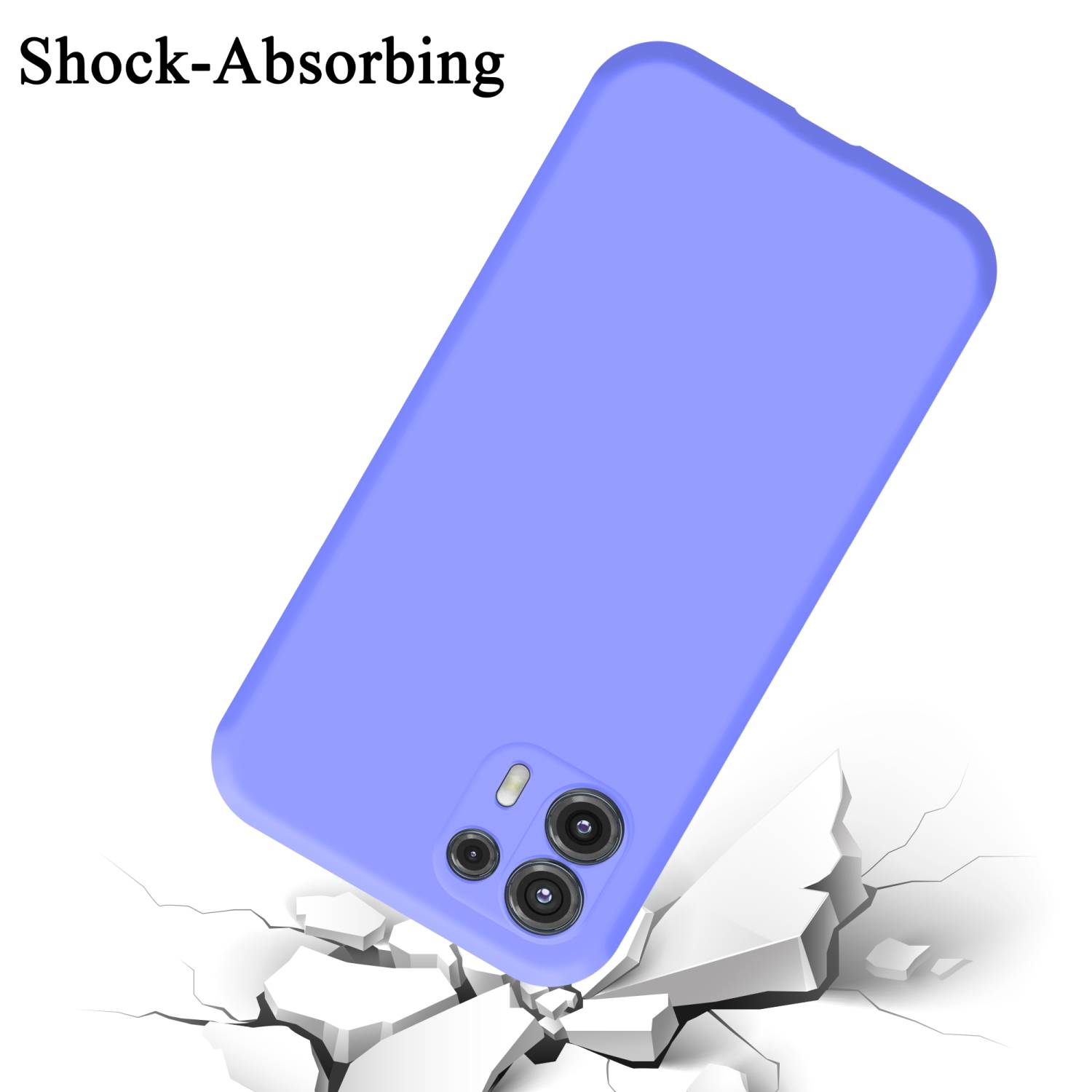 Cadorabo Schutzhülle für Motorola EDGE 20 LITE / FUSION Hülle in Lila Handyhülle Case Cover TPU Etui
