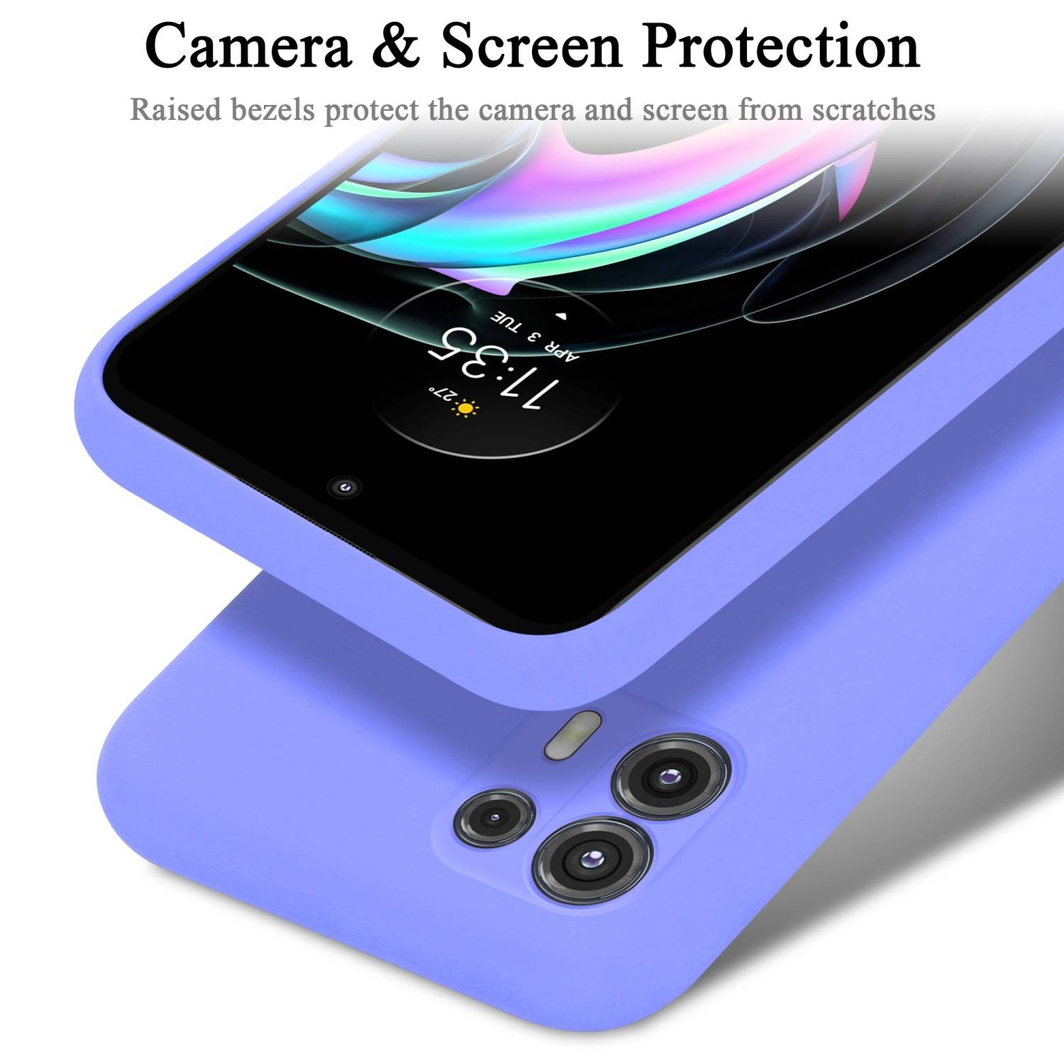 Cadorabo Schutzhülle für Motorola EDGE 20 LITE / FUSION Hülle in Lila Handyhülle Case Cover TPU Etui